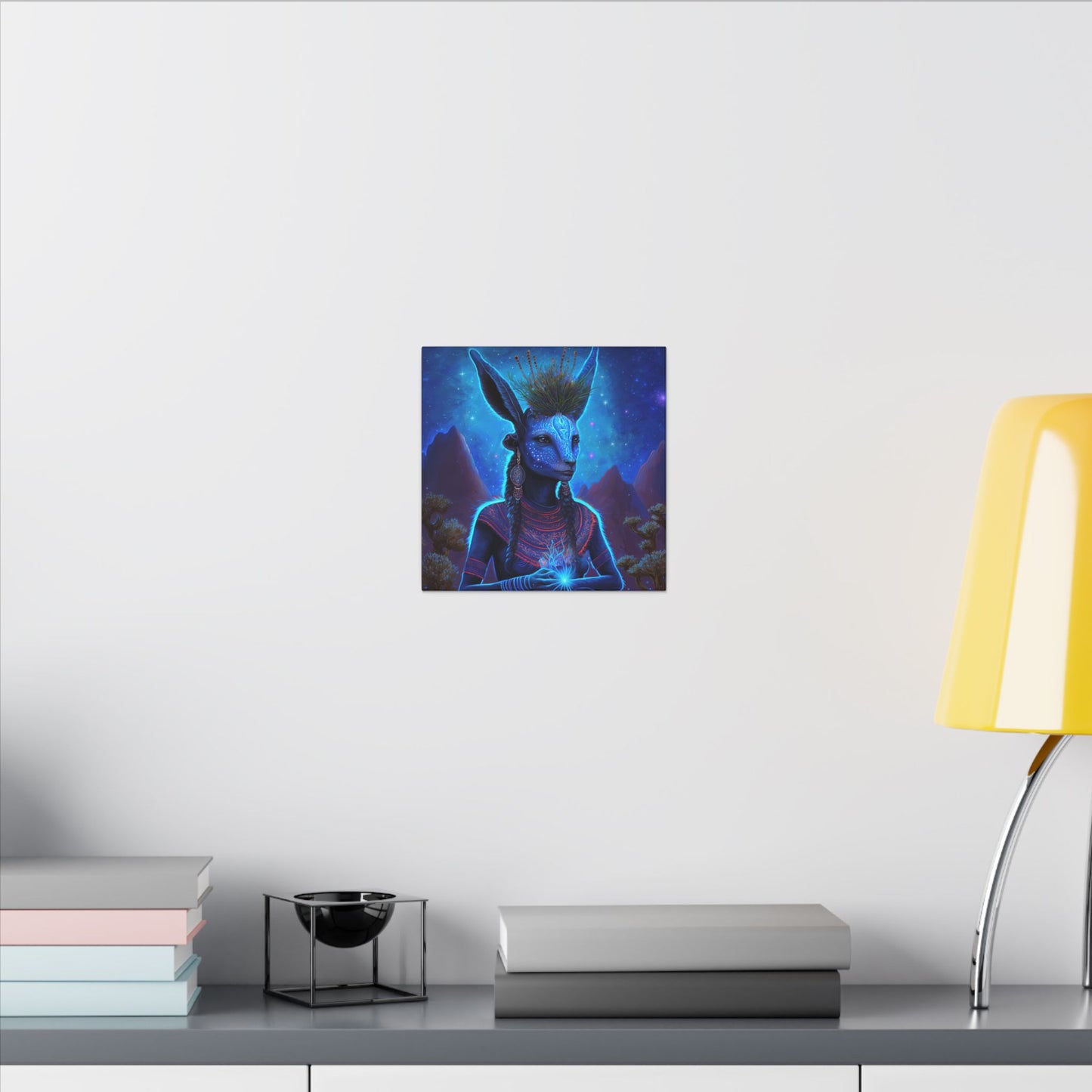 Sacred Blue Deer-Matte Canvas Art