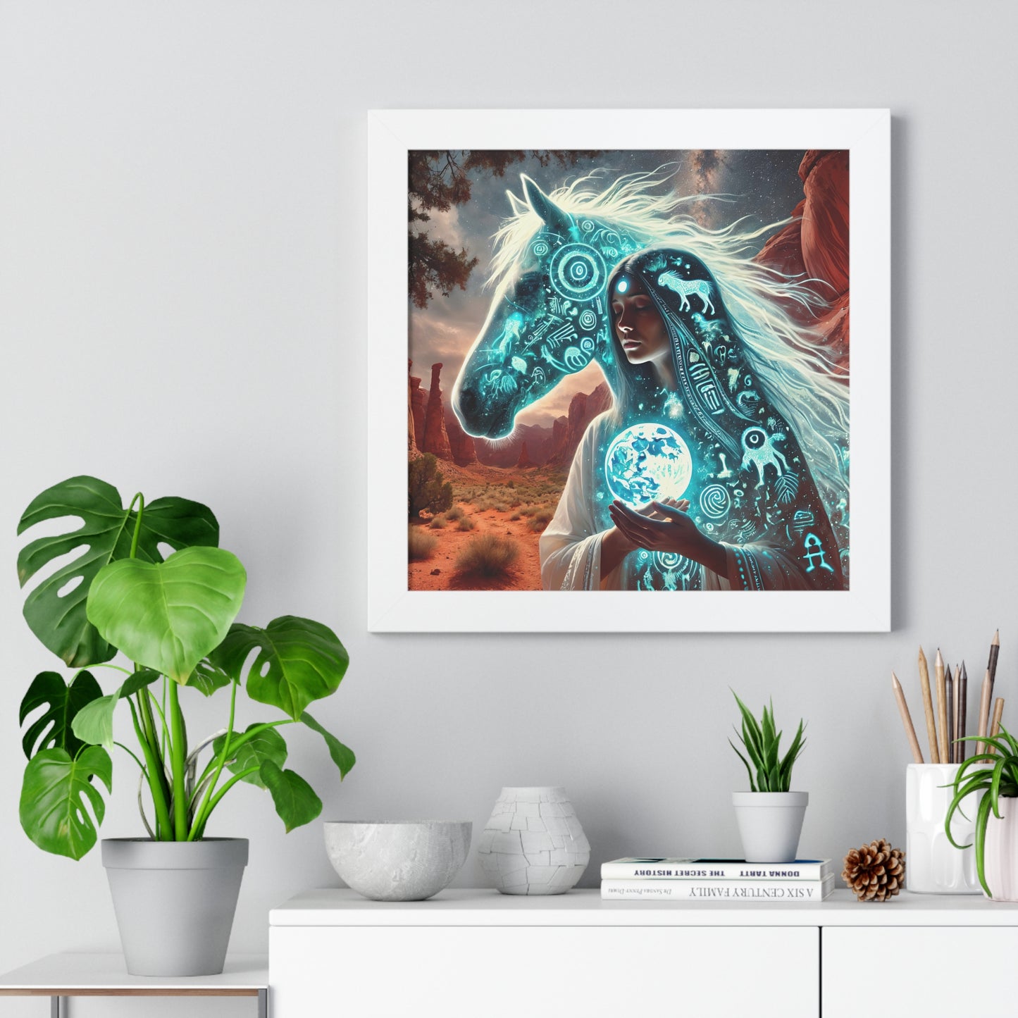 Sacred Star Horse-Framed Vertical Poster