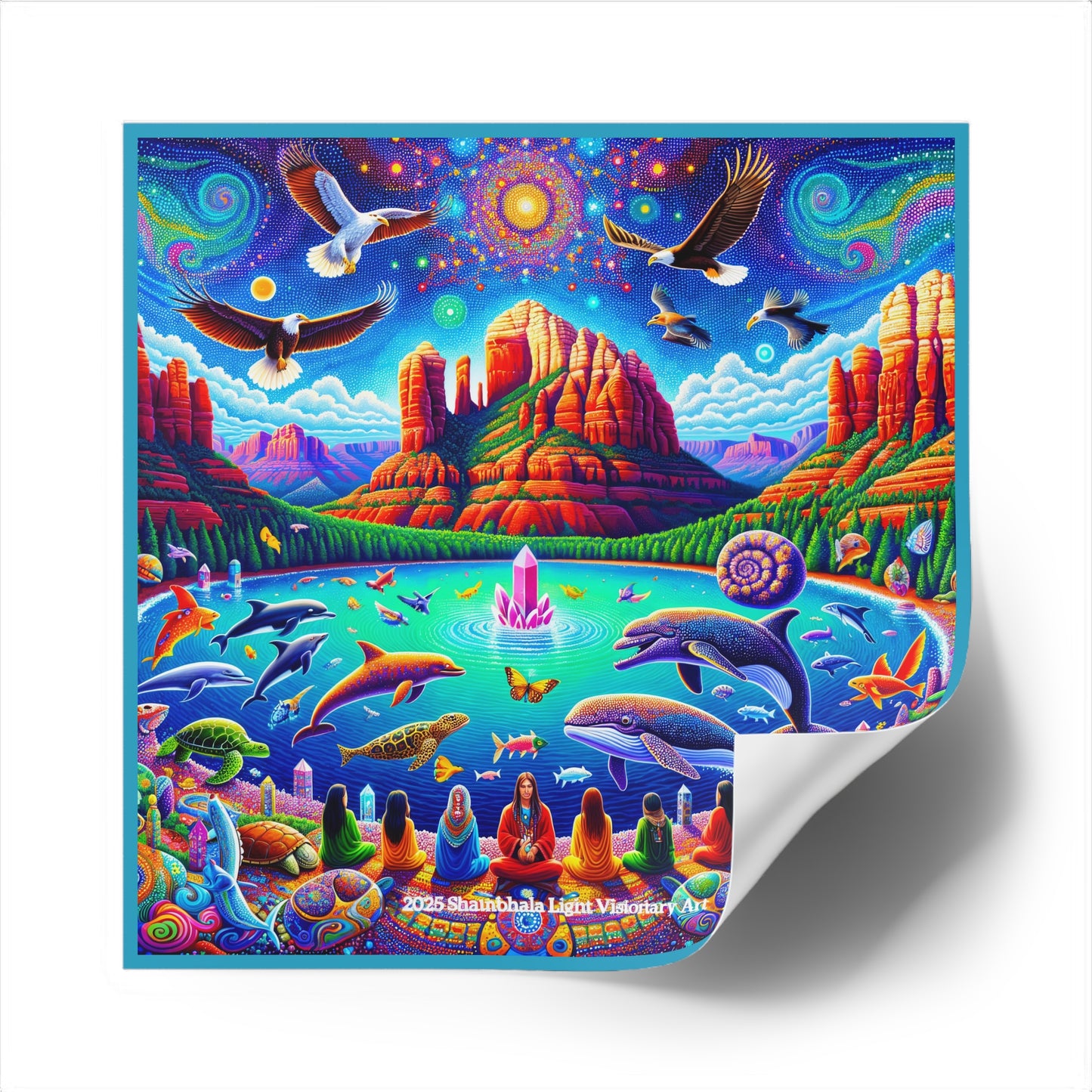 Dream Awake-Square Stickers ( Indoor & Outdoor)