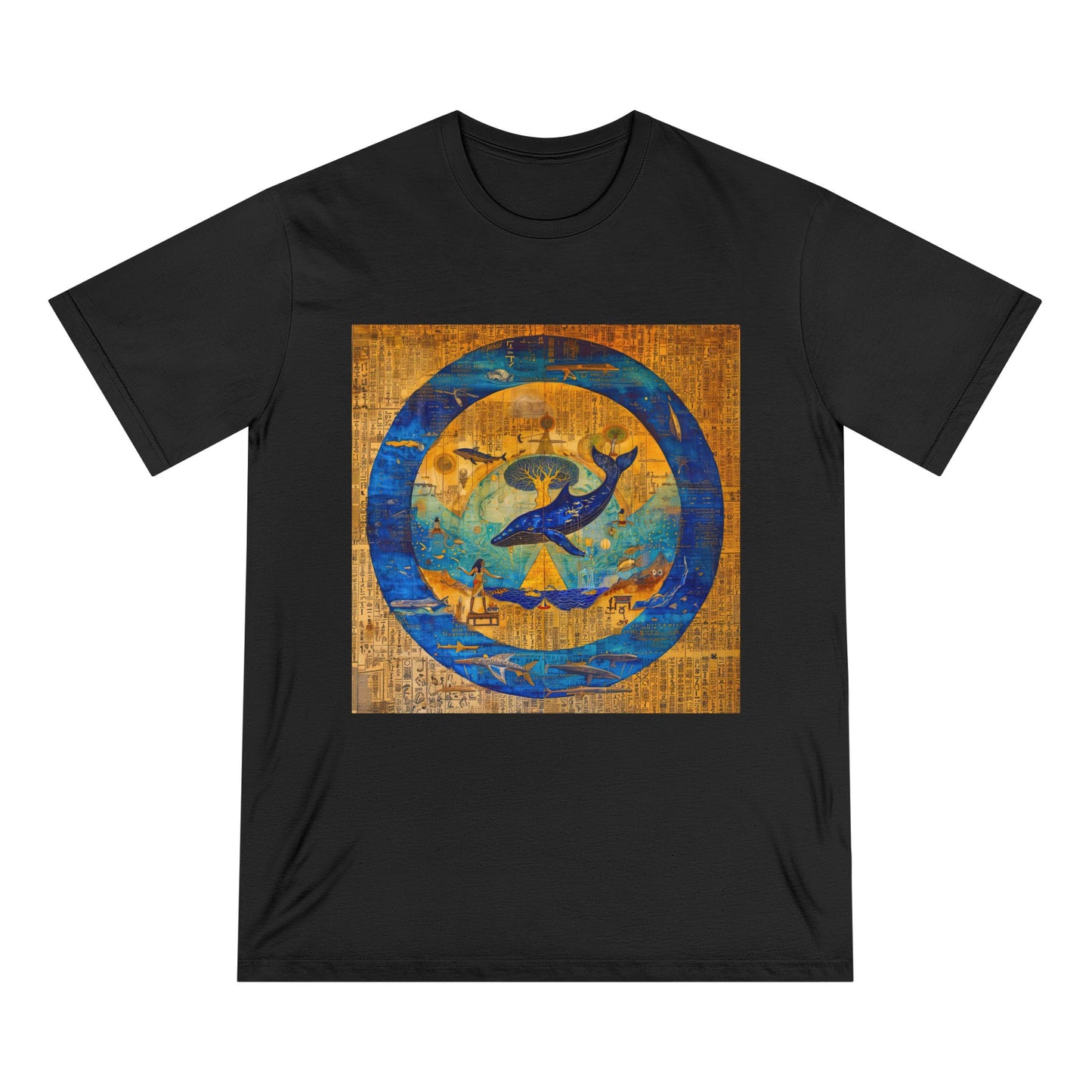 Sirius Codex: Whale Guardian and the Tree of Light-Unisex 100% Organic Cotton T-Shirt