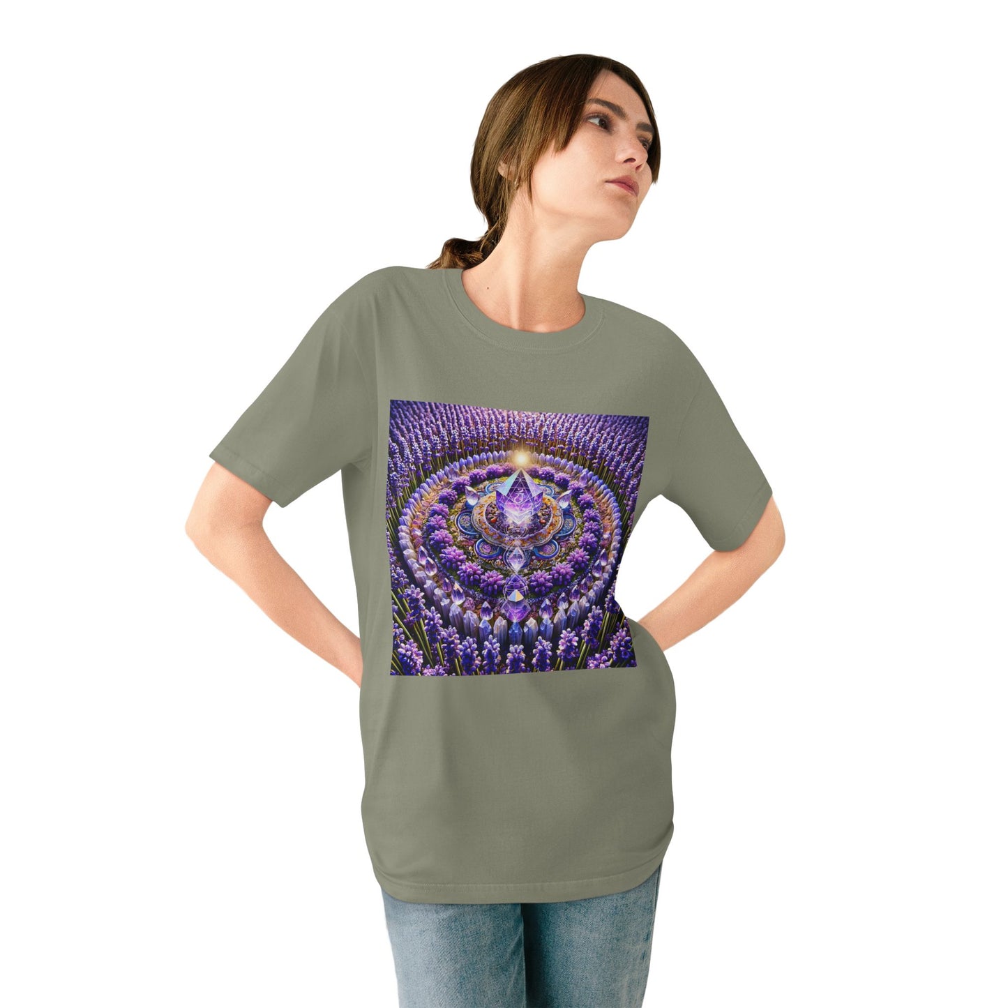 Violet Flame Mandala -Unisex 100% Organic Cotton T-Shirt