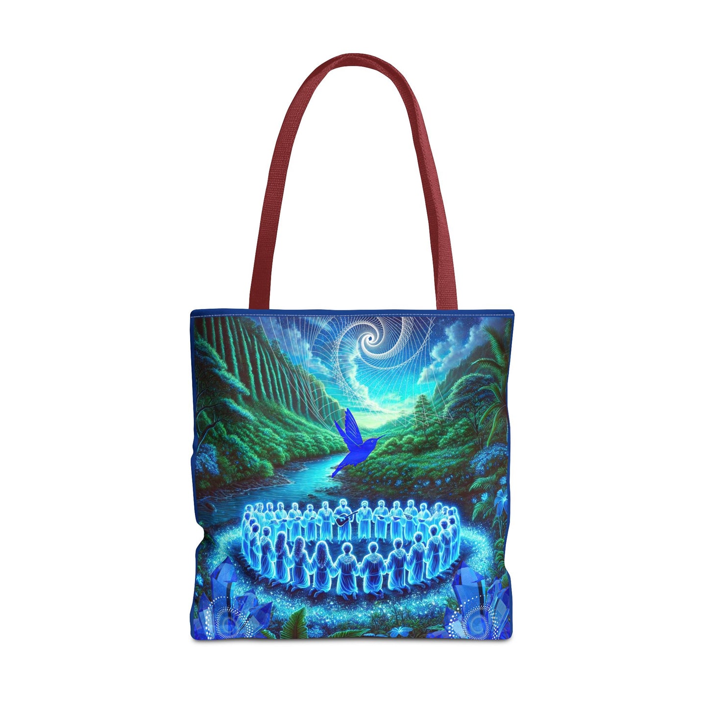 The Song of the Blue Hummingbird-Spirit Tote Bag