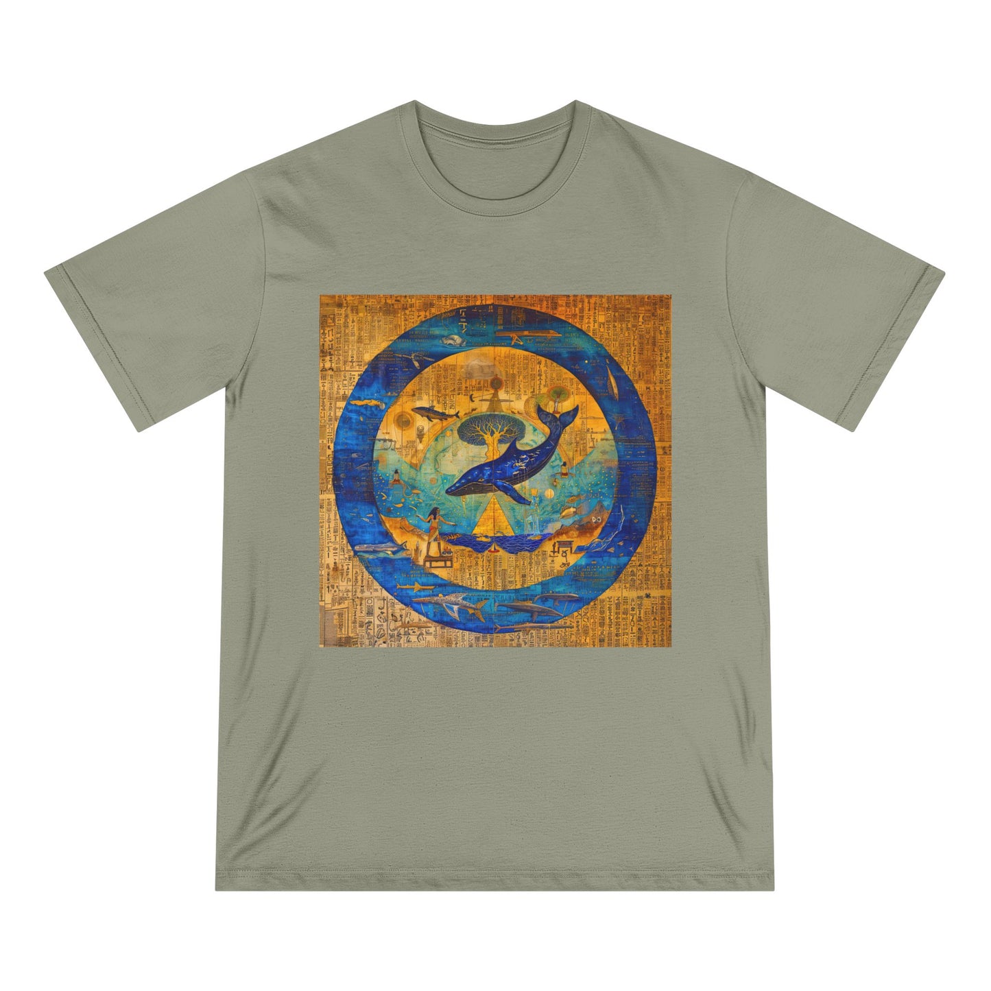 Sirius Codex: Whale Guardian and the Tree of Light-Unisex 100% Organic Cotton T-Shirt