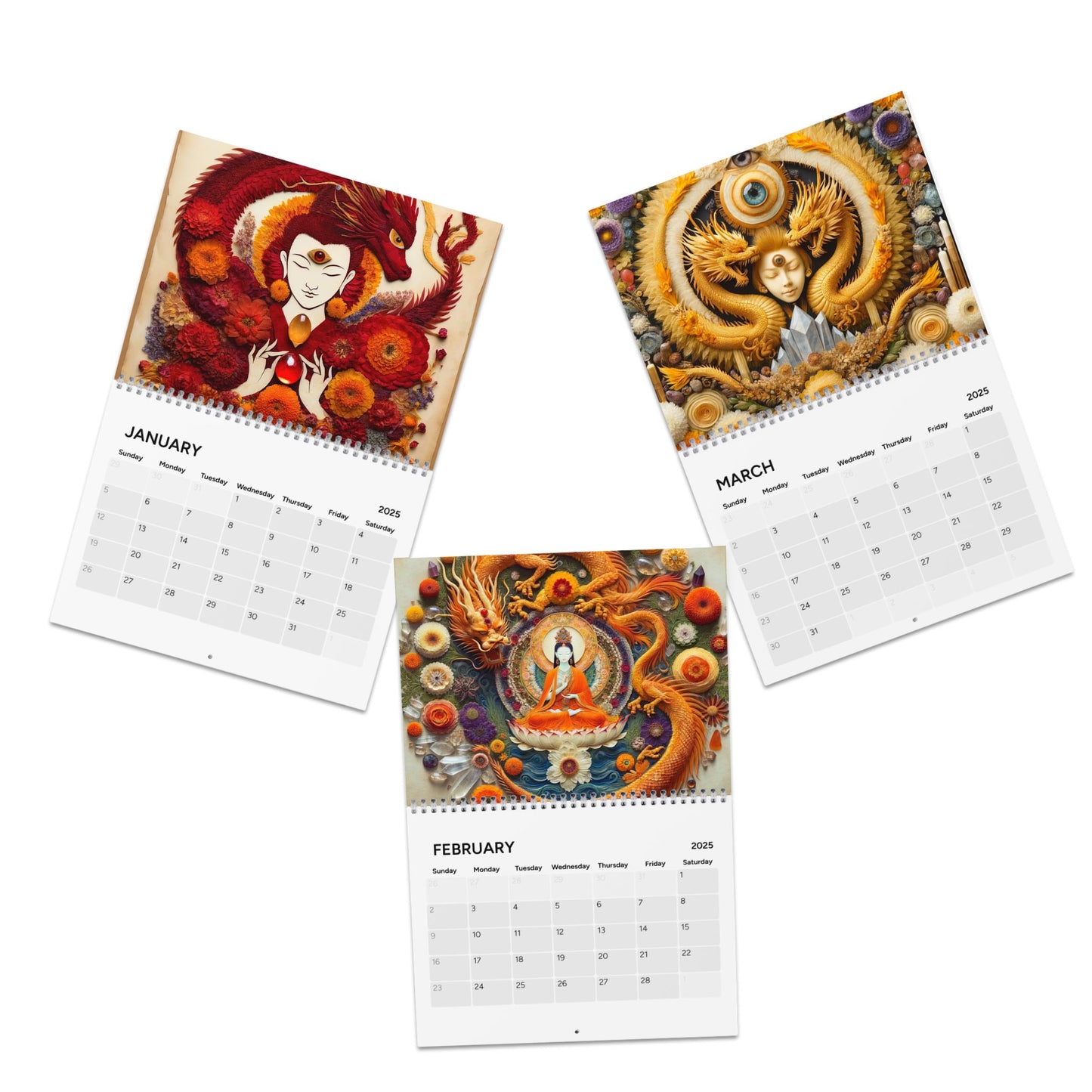 Shambhala Light Visionary Art "CHAKRA DRAGON" Calendar 2026