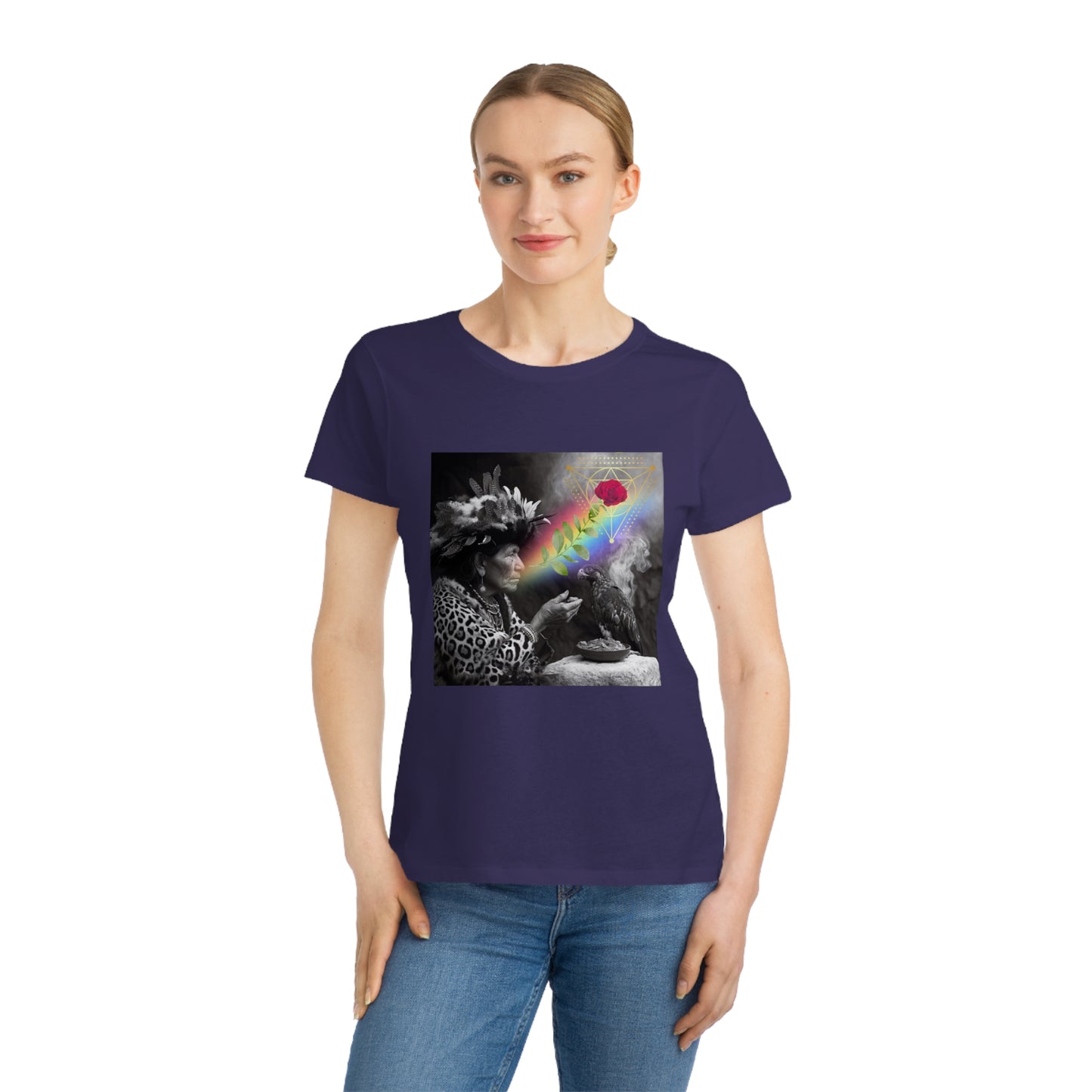 Vision of the Medicine Woman-Women's 100%organic cotton T-Shirt -