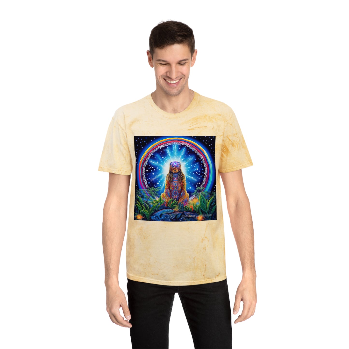 Cosmic Jaguar-Vibrant Spirit Unisex Color Blast T-Shirt