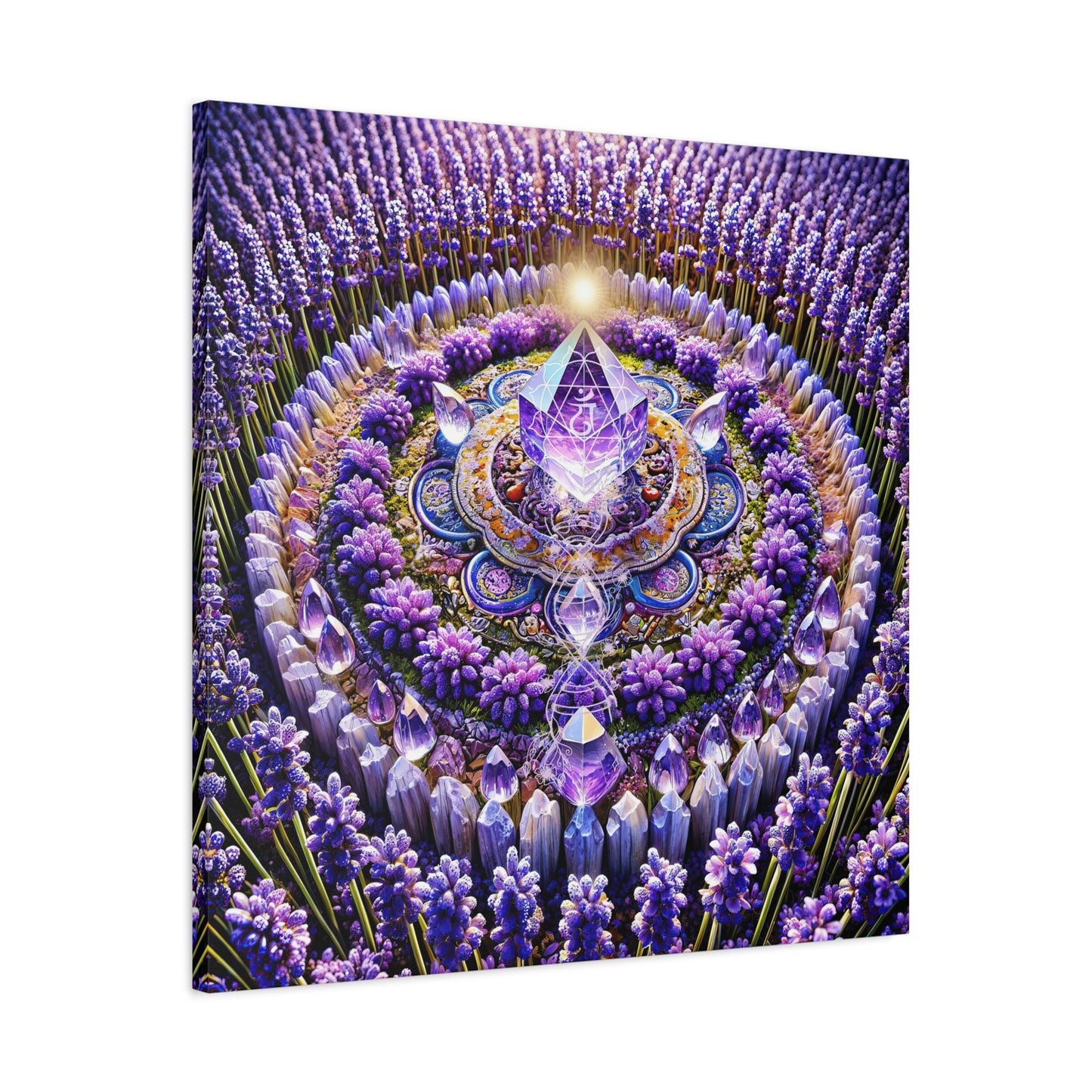Sacred Violet Flame&Lavender Mandala-Matte Canvas Art