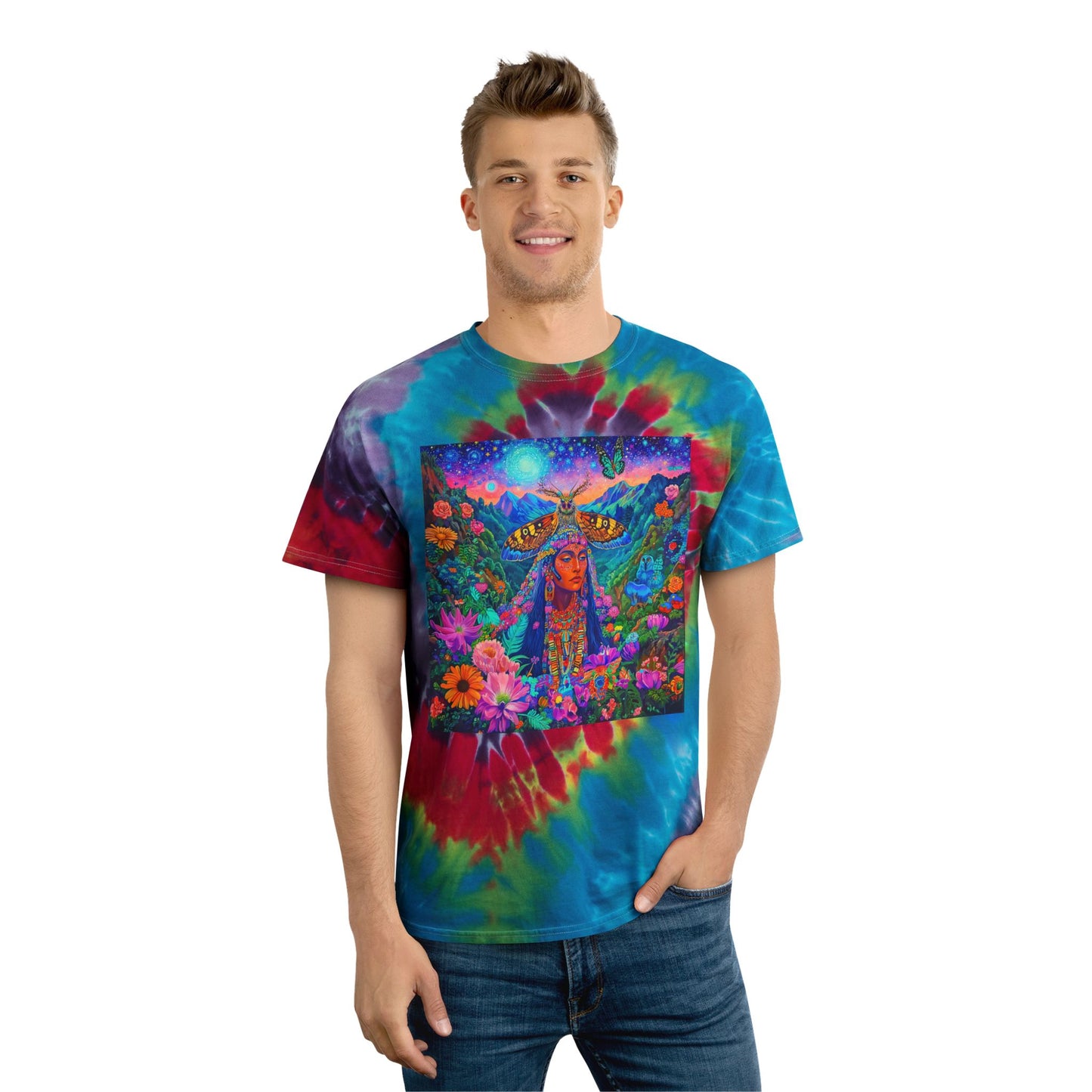 Blooming Soul-Spiral Tie-Dye Tee