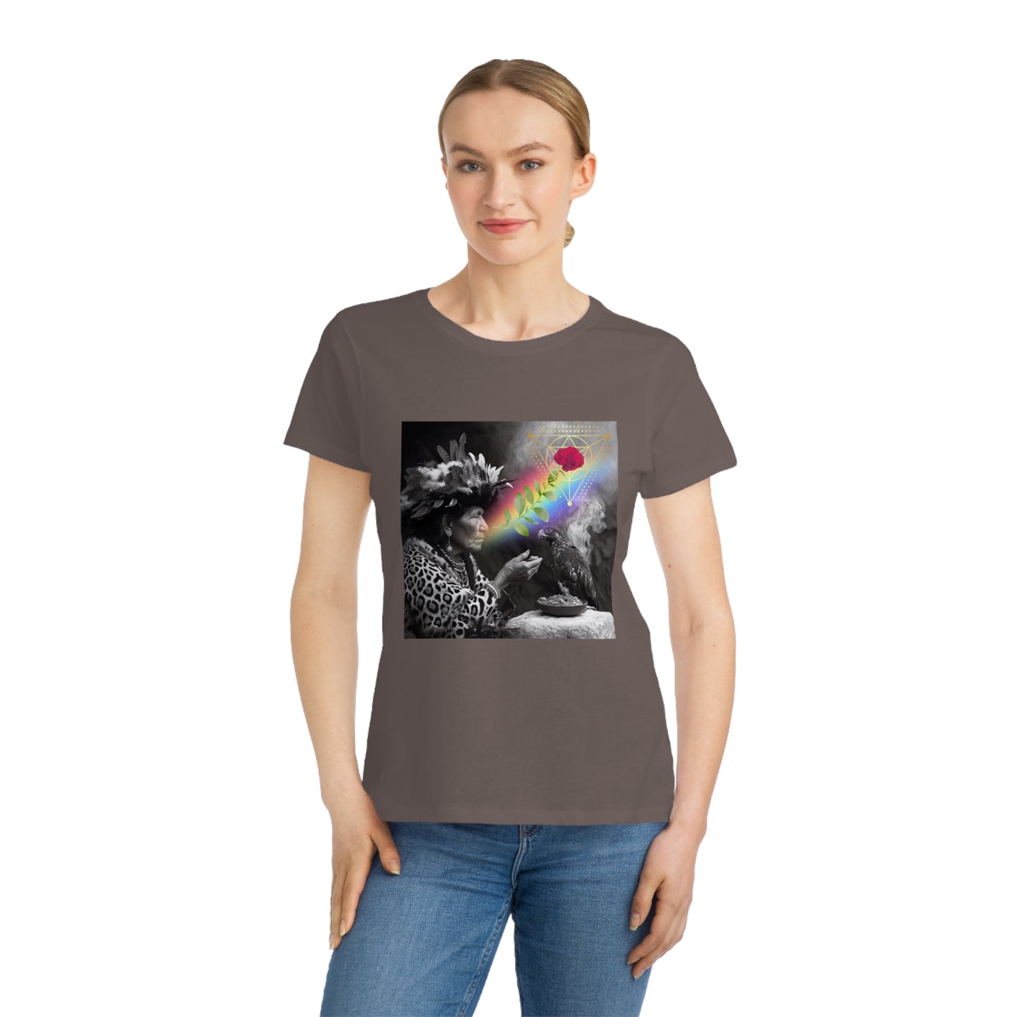 Vision of the Medicine Woman-Women's 100%organic cotton T-Shirt -