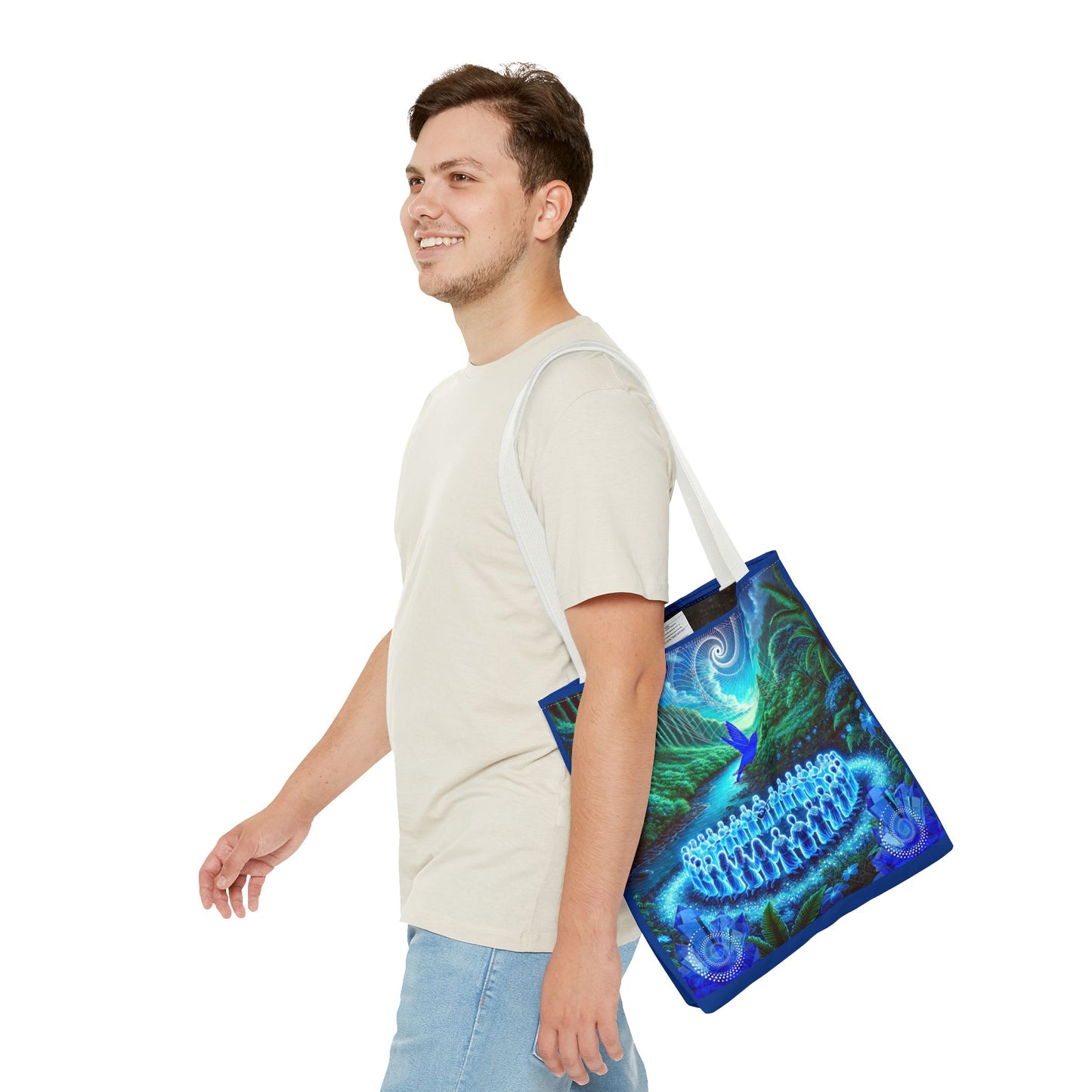 The Song of the Blue Hummingbird-Spirit Tote Bag