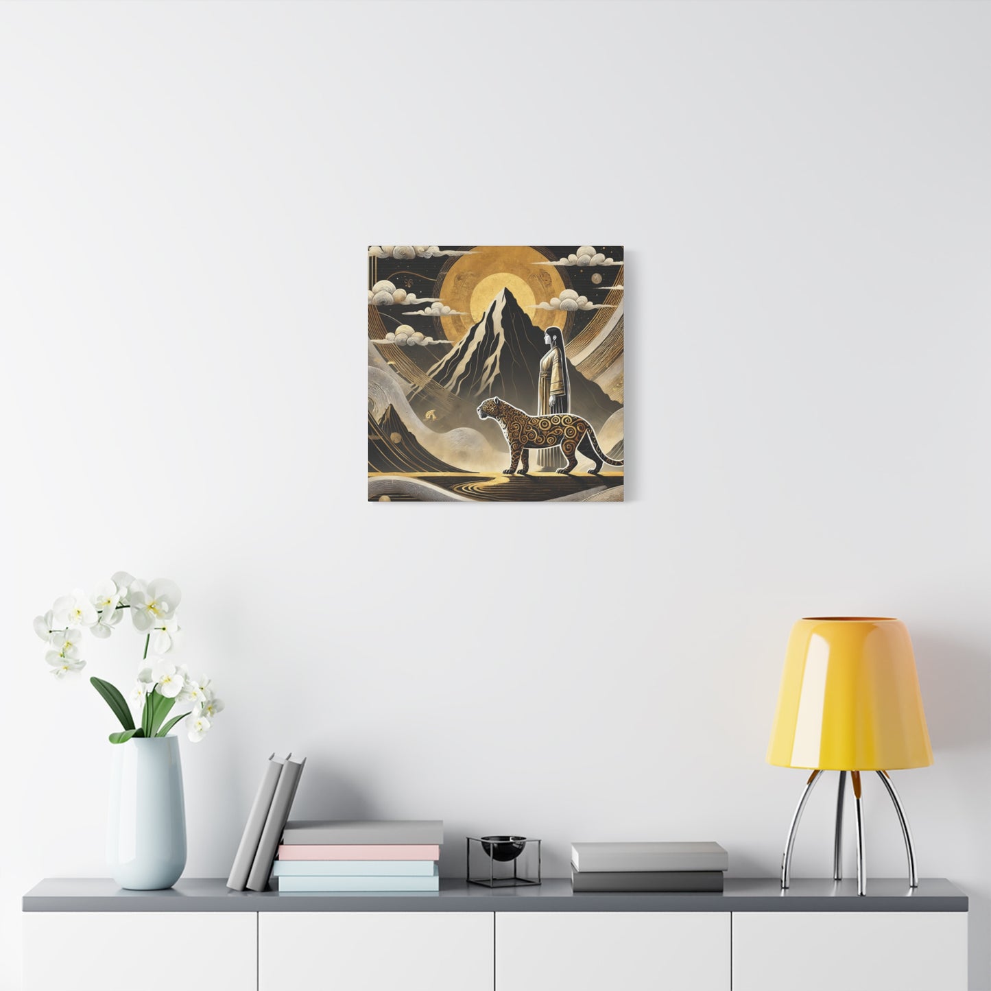 Golden Dream & Jaguar's Path -Matte Canvas Art