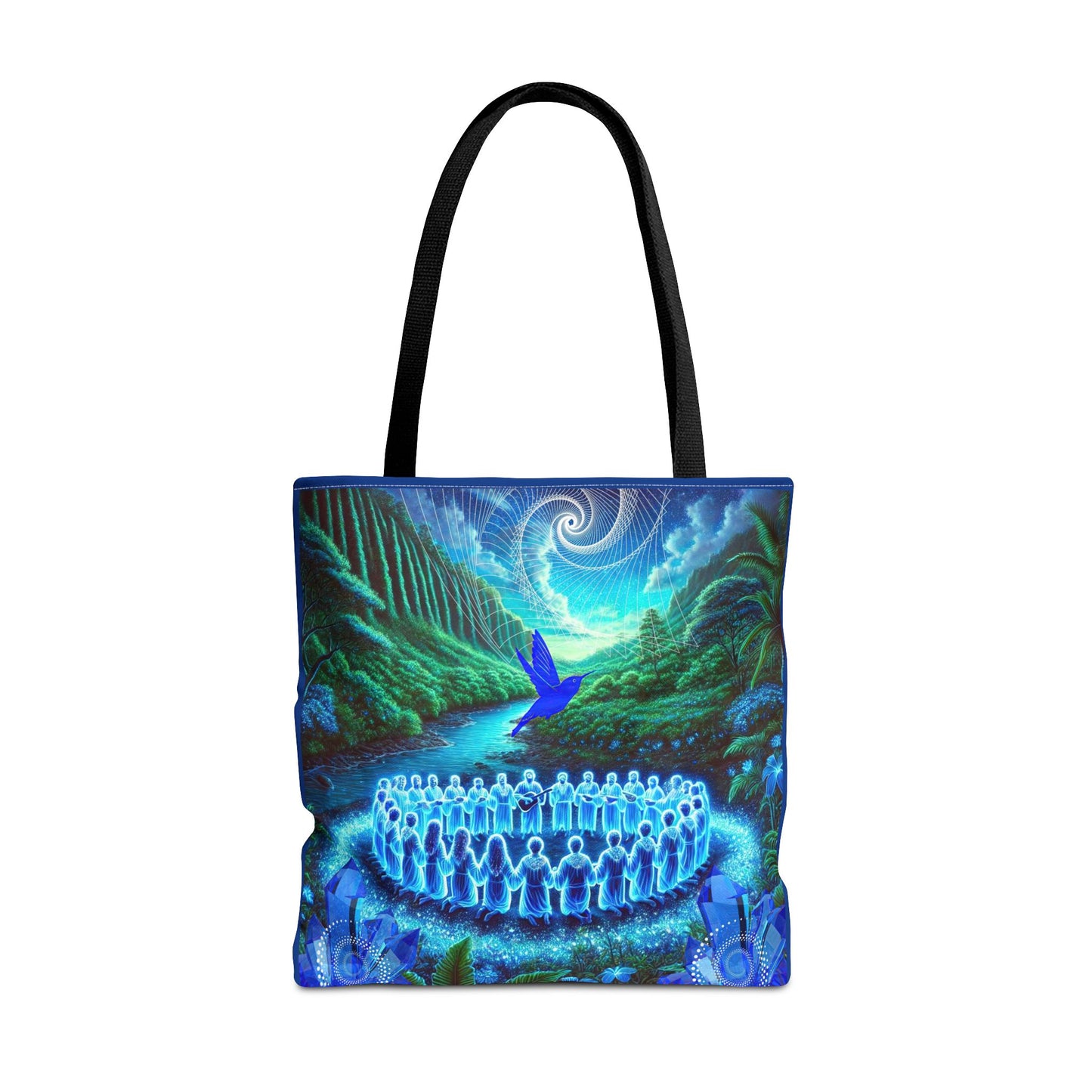 The Song of the Blue Hummingbird-Spirit Tote Bag