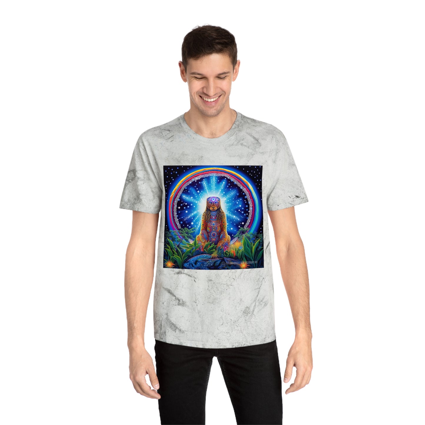 Cosmic Jaguar-Vibrant Spirit Unisex Color Blast T-Shirt