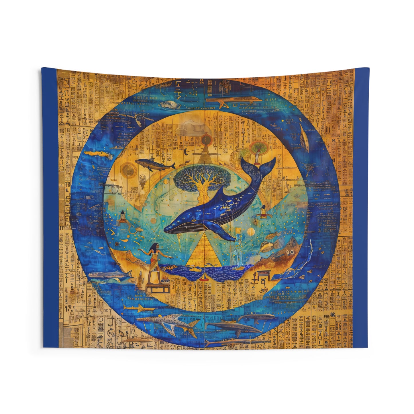 Sirius Codex: Whale Guardian and the Tree of Light- Wall Tapestry
