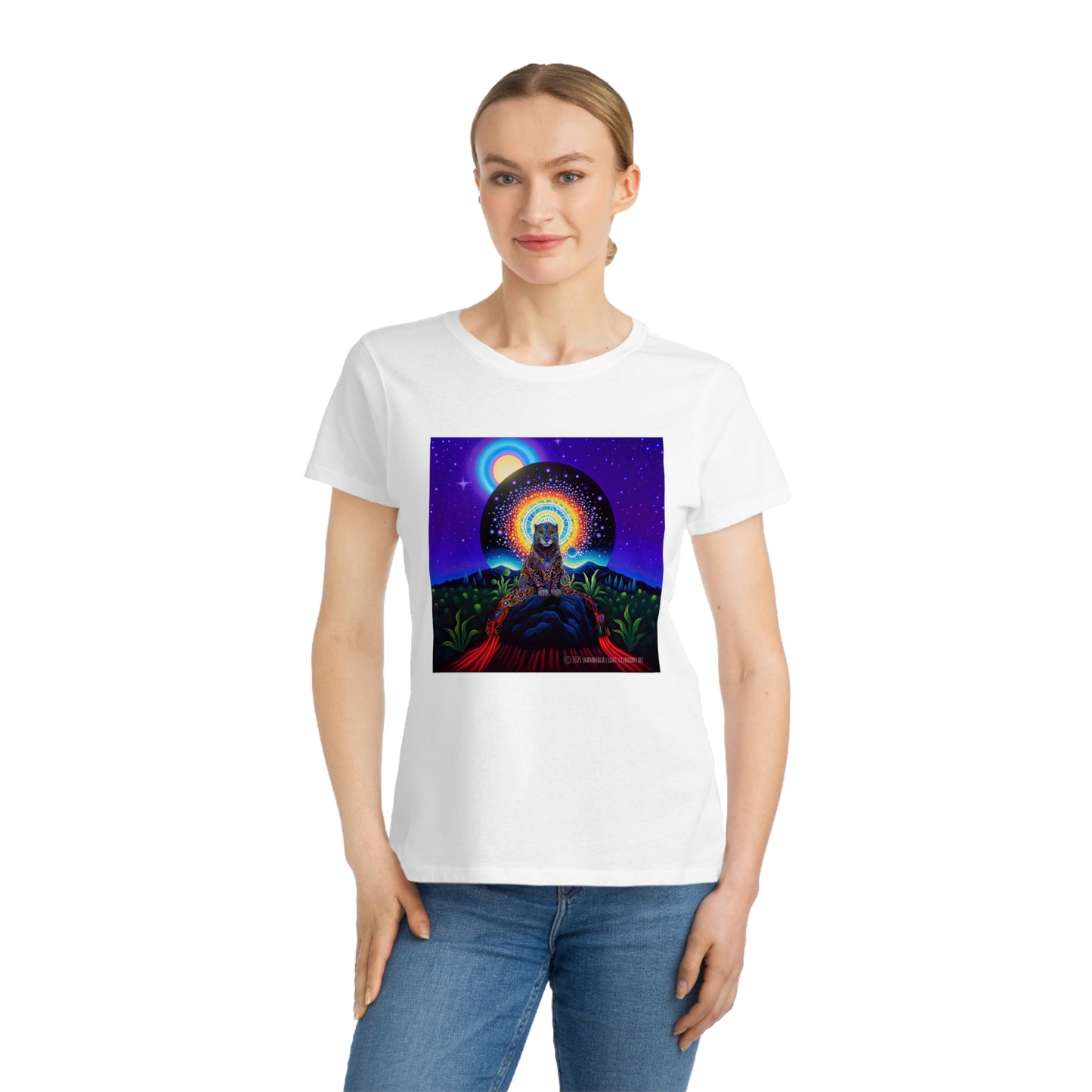 Cosmic Jaguar Spirit -100%Organic Women's T-Shirt