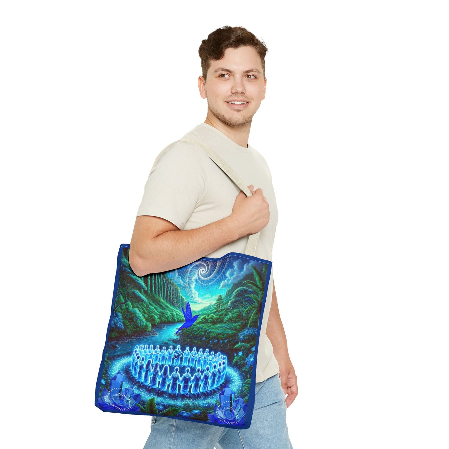 The Song of the Blue Hummingbird-Spirit Tote Bag