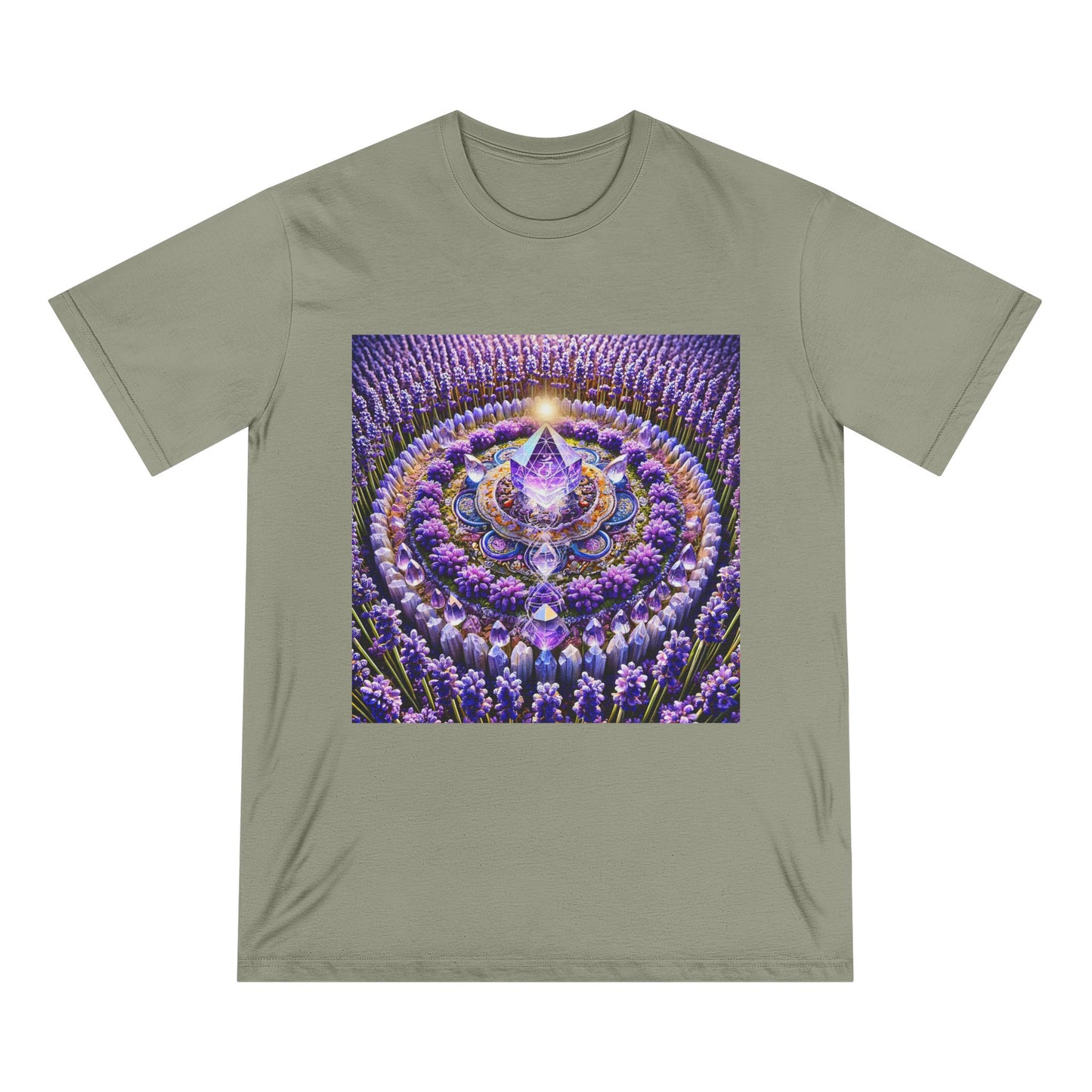 Violet Flame Mandala -Unisex 100% Organic Cotton T-Shirt