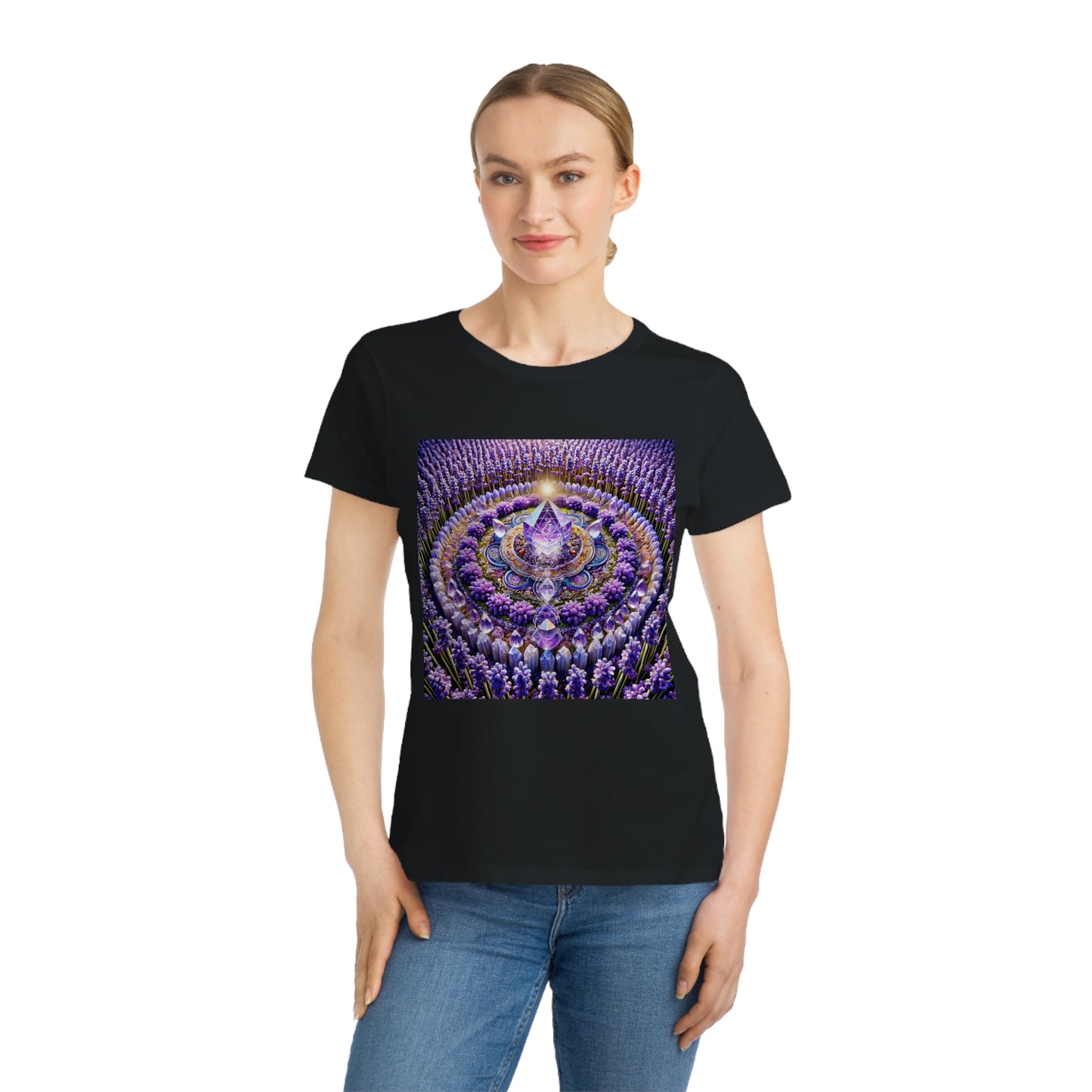 Violet Flame Mandala -Organic Cotton Women's T-Shirt