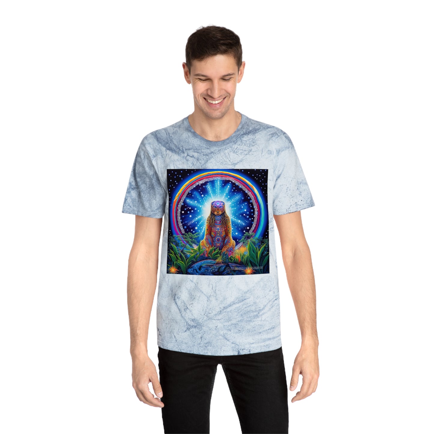 Cosmic Jaguar-Vibrant Spirit Unisex Color Blast T-Shirt