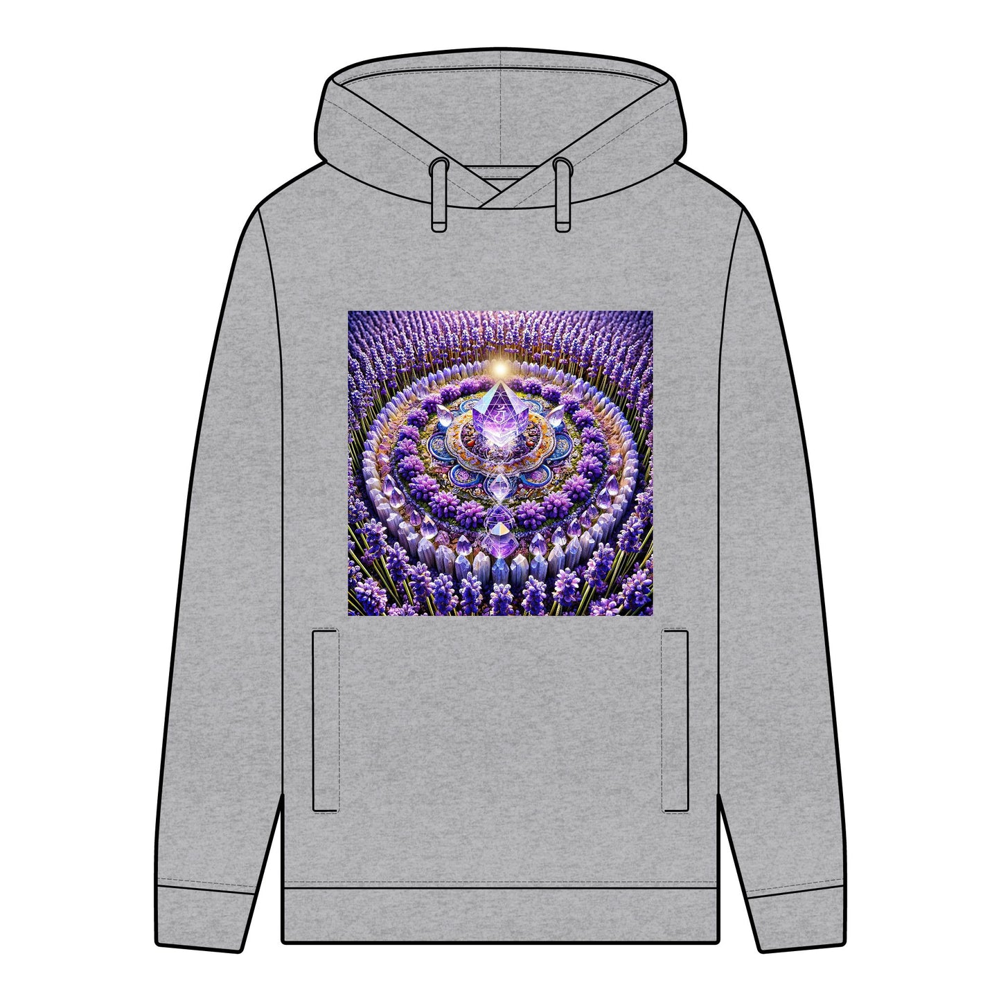 Violet Flame Mandala-Men's 100% Organic Cotton Hoodie