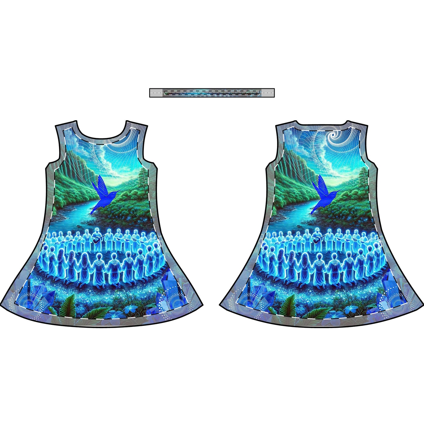 The Song of the Blue Hummingbird-Women’s Medicine Magical Dress