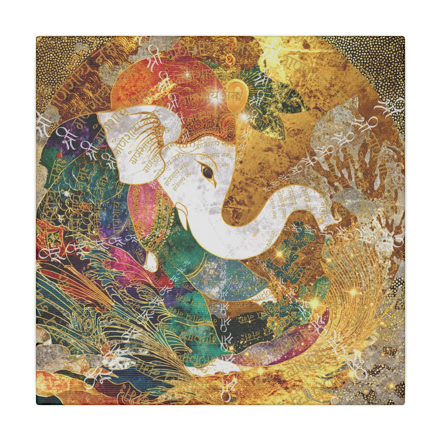Blessing of Ganesha-Matte Premium Canvas Art