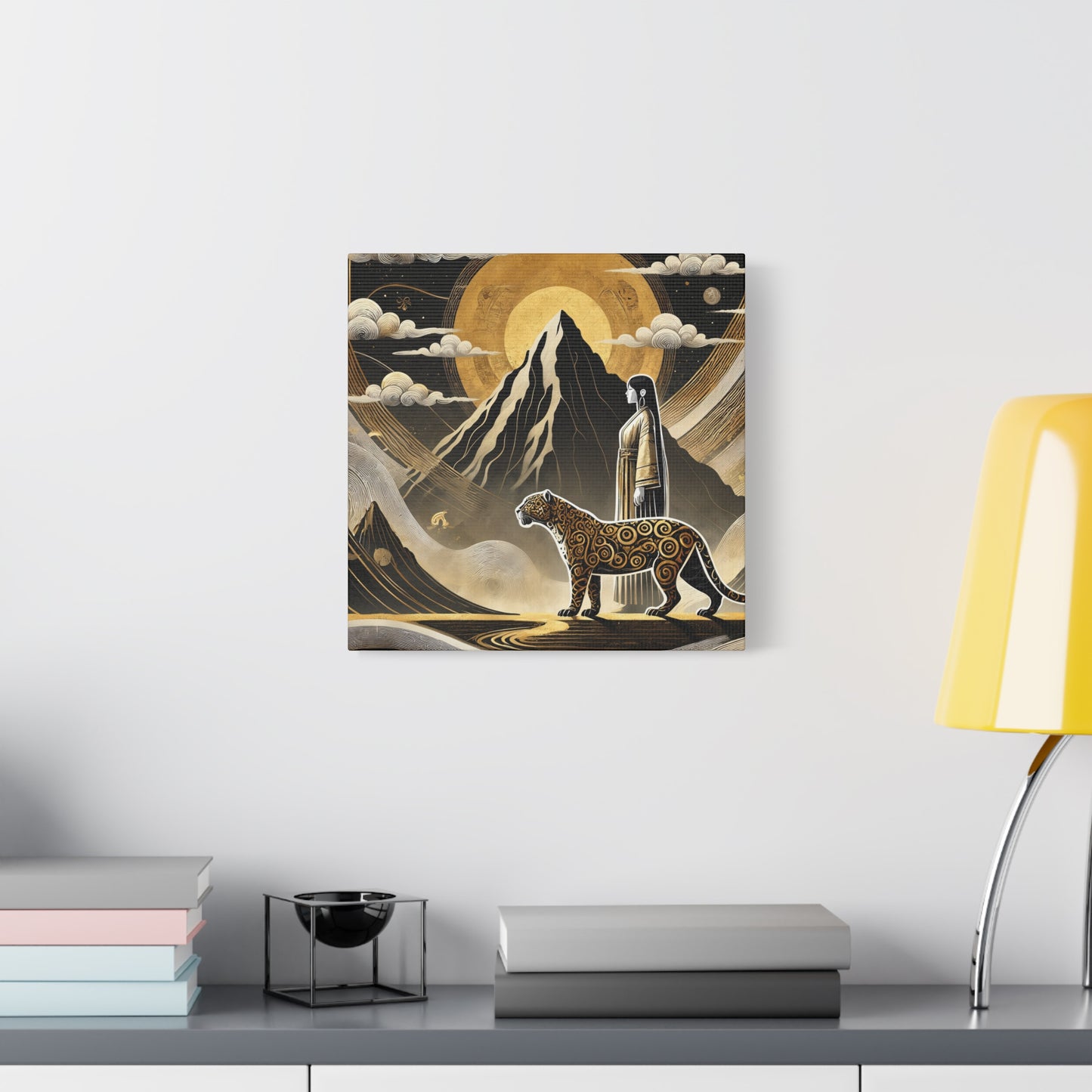 Golden Dream & Jaguar's Path -Matte Canvas Art