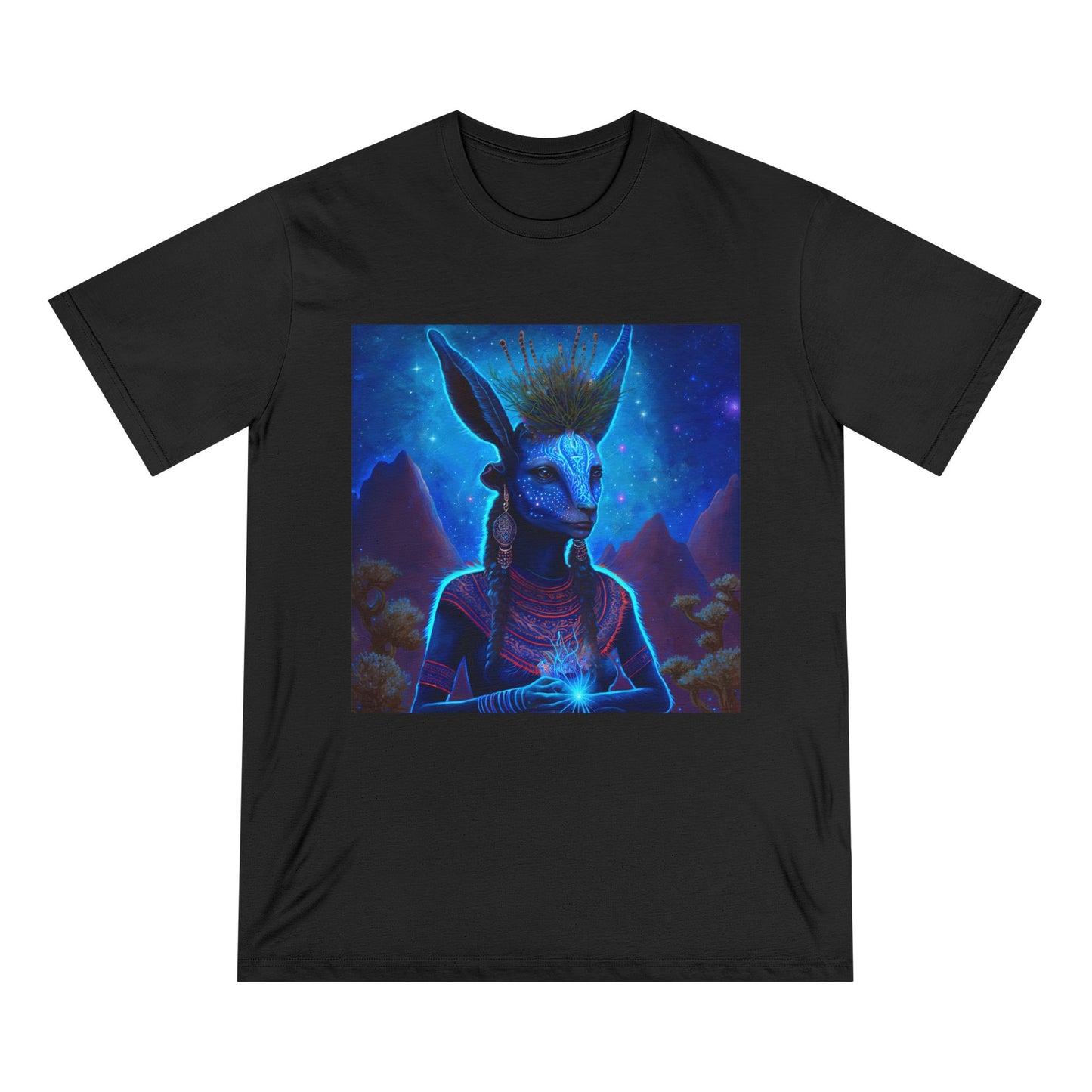 Sacred Blue Deer- 100% Organic Cotton T- Shitrs