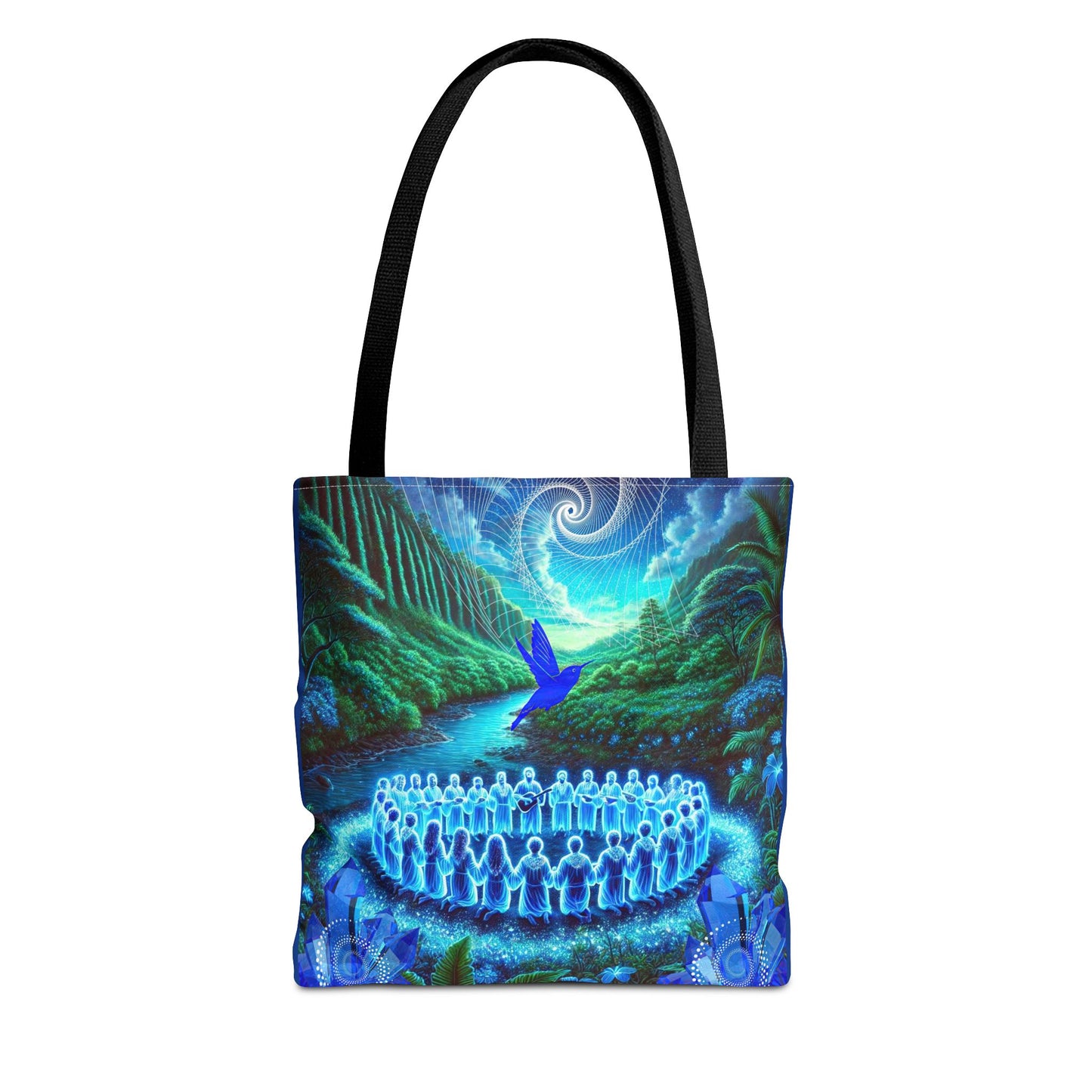 The Song of the Blue Hummingbird-Spirit Tote Bag