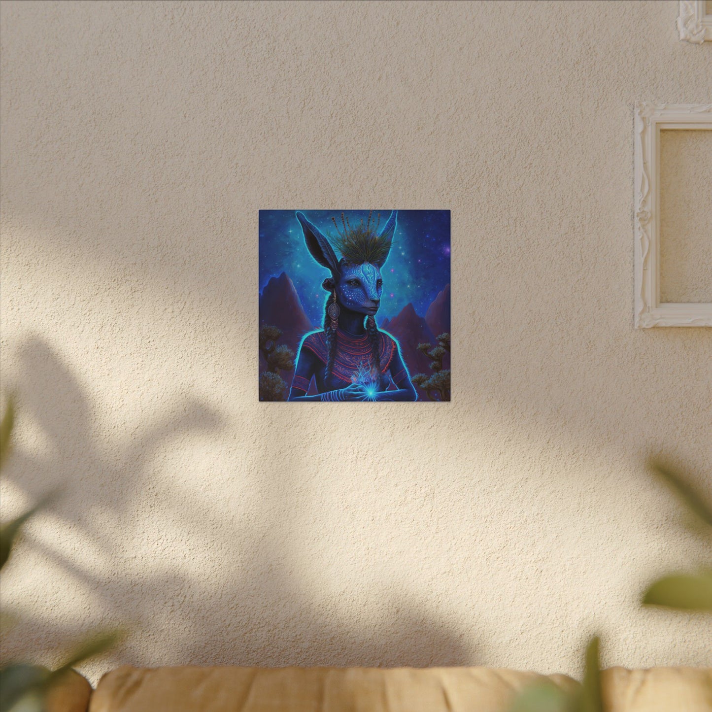 Sacred Blue Deer-Matte Canvas Art