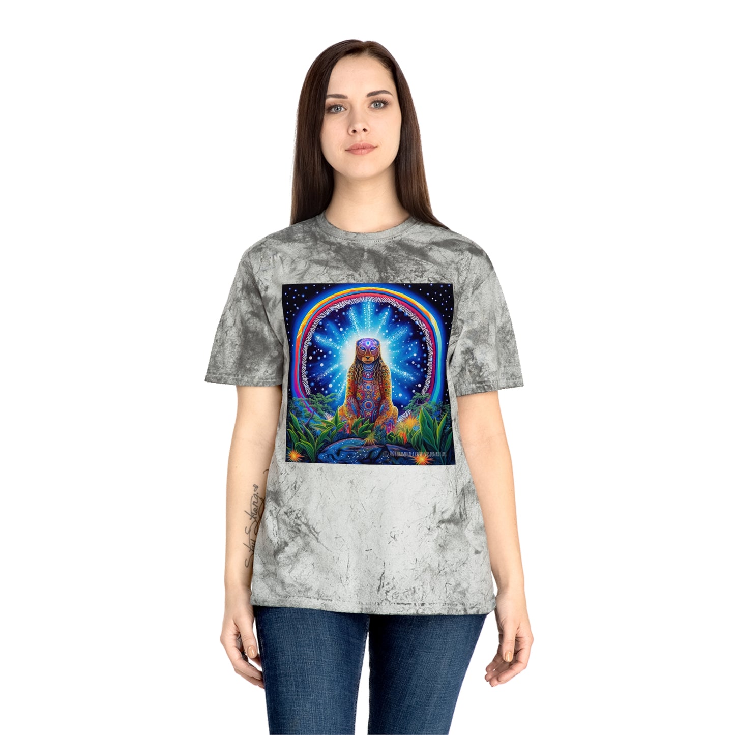 Cosmic Jaguar-Vibrant Spirit Unisex Color Blast T-Shirt