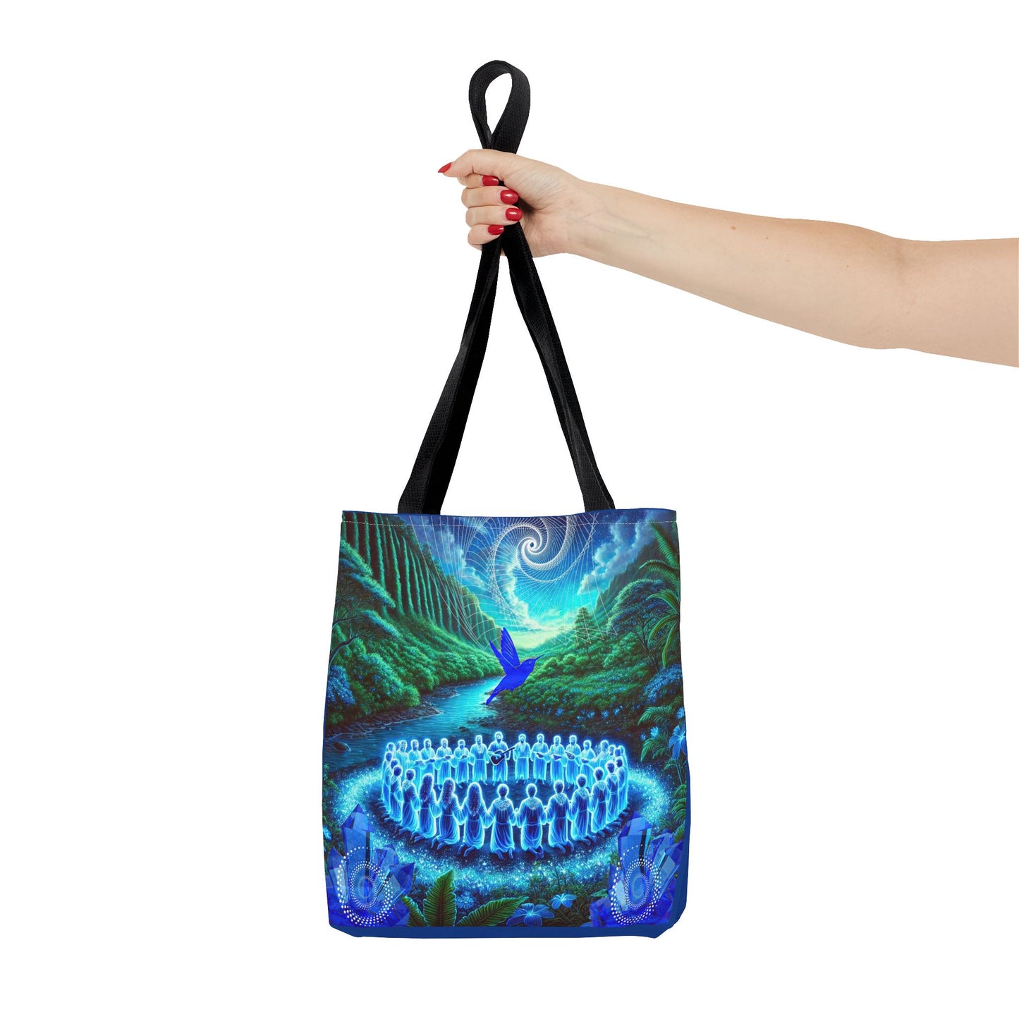 The Song of the Blue Hummingbird-Spirit Tote Bag