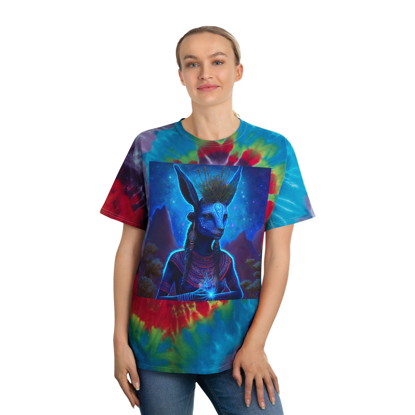 Kauyumari- Sacred Blue deer-Tie-Dye Tee