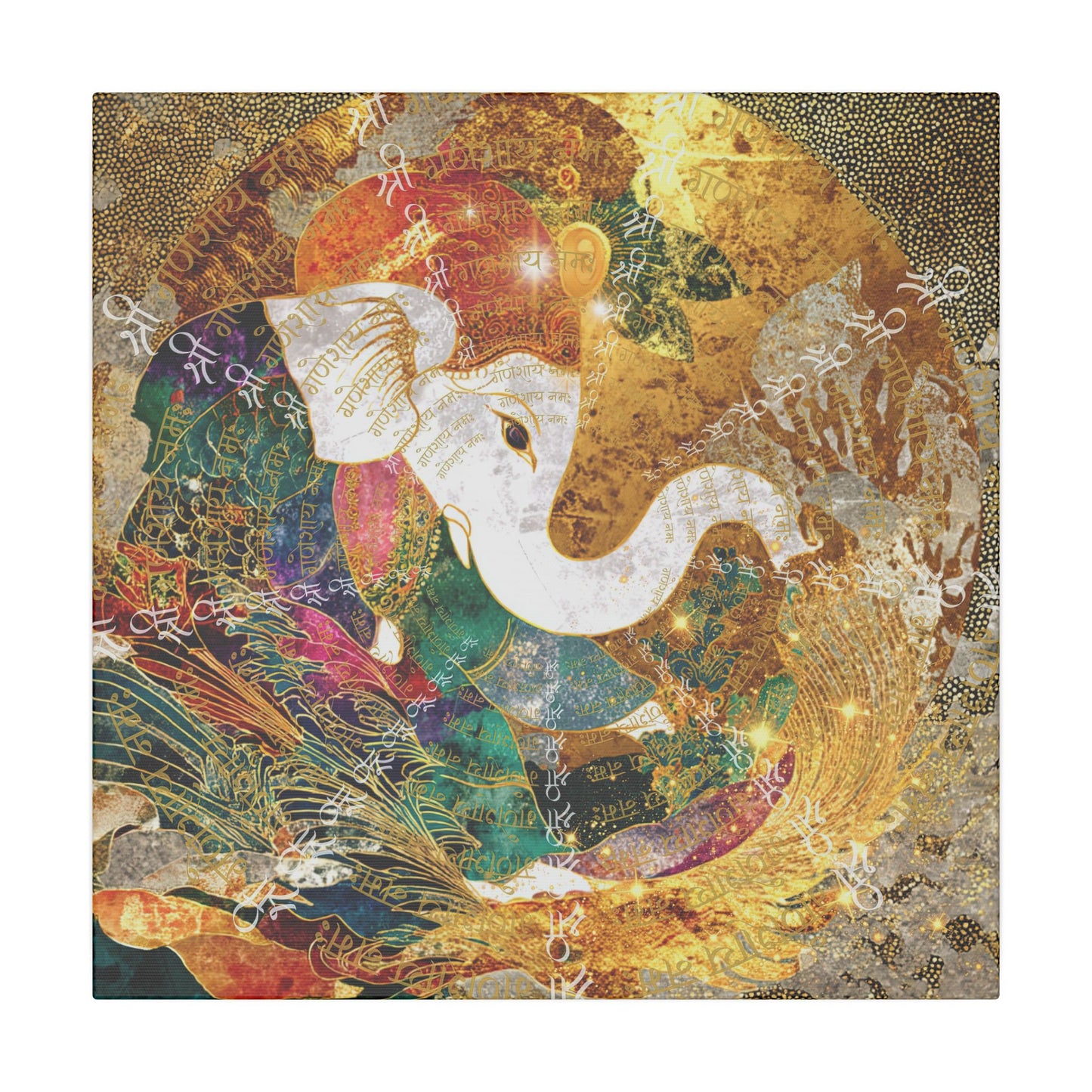 Blessing of Ganesha-Matte Premium Canvas Art