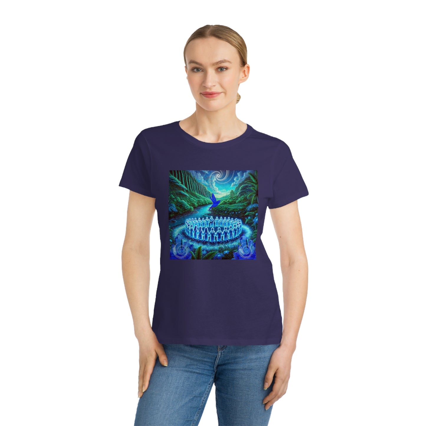 The Song of the Blue Hummingbird-100%Organic Women's T-Shirt