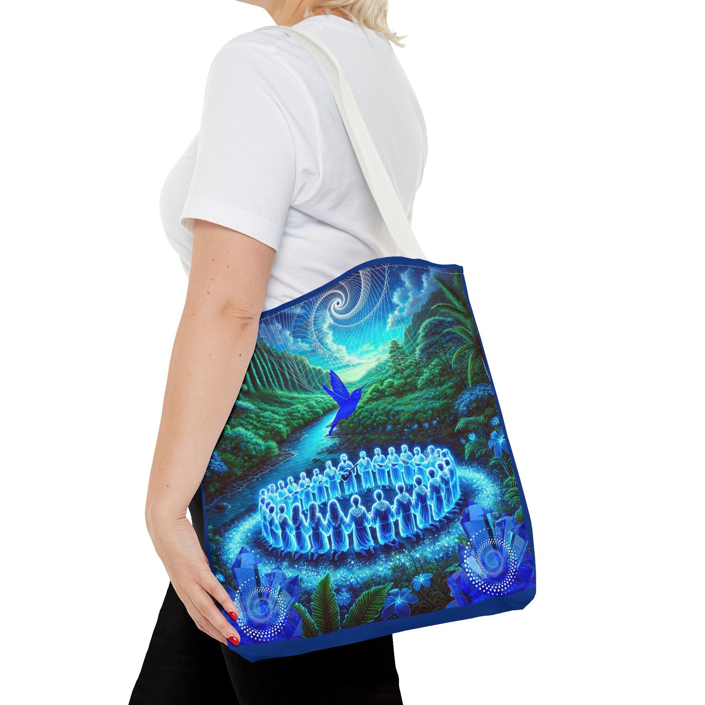 The Song of the Blue Hummingbird-Spirit Tote Bag