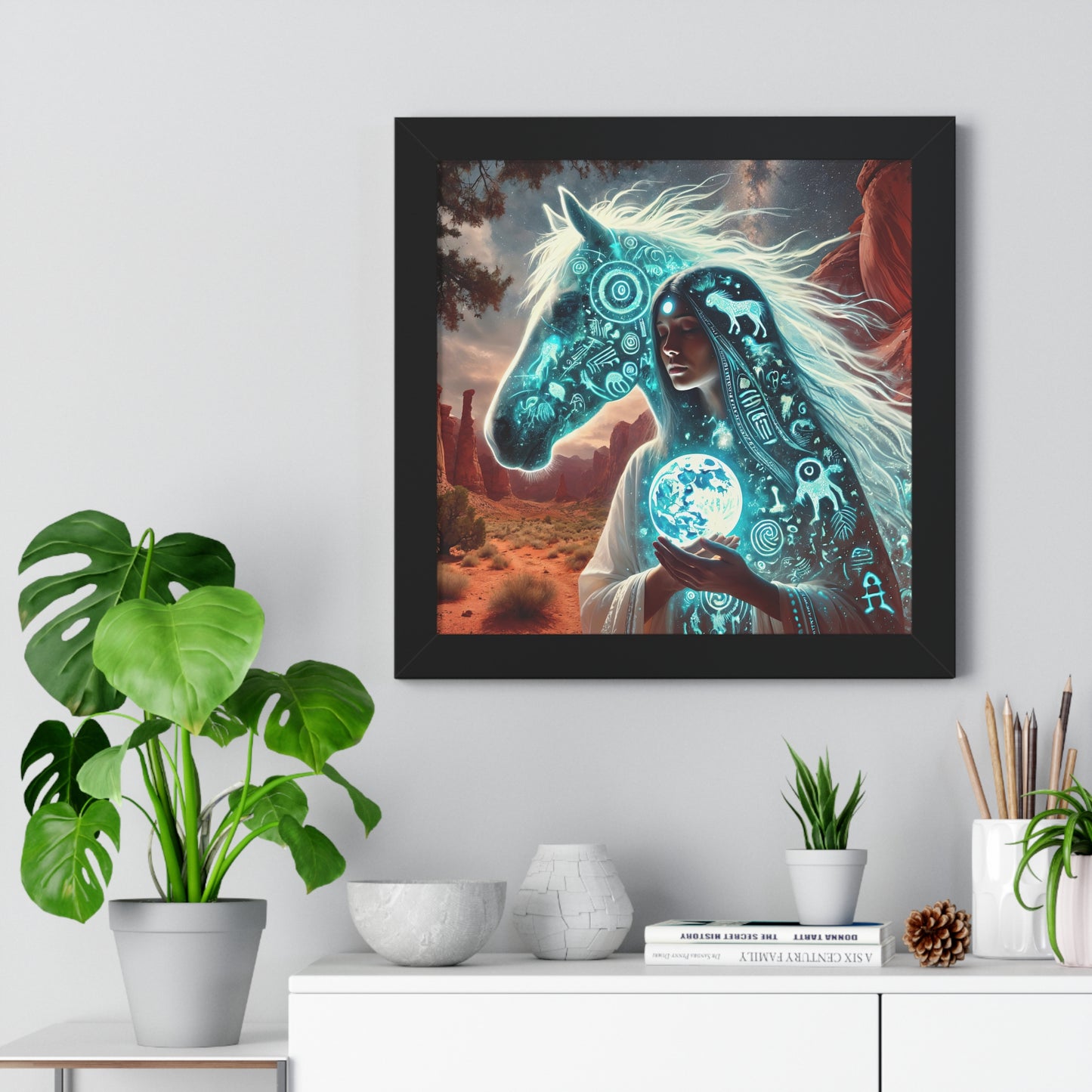 Sacred Star Horse-Framed Vertical Poster