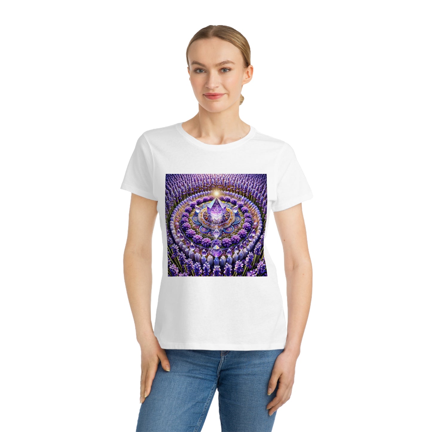 Violet Flame Mandala -Organic Cotton Women's T-Shirt