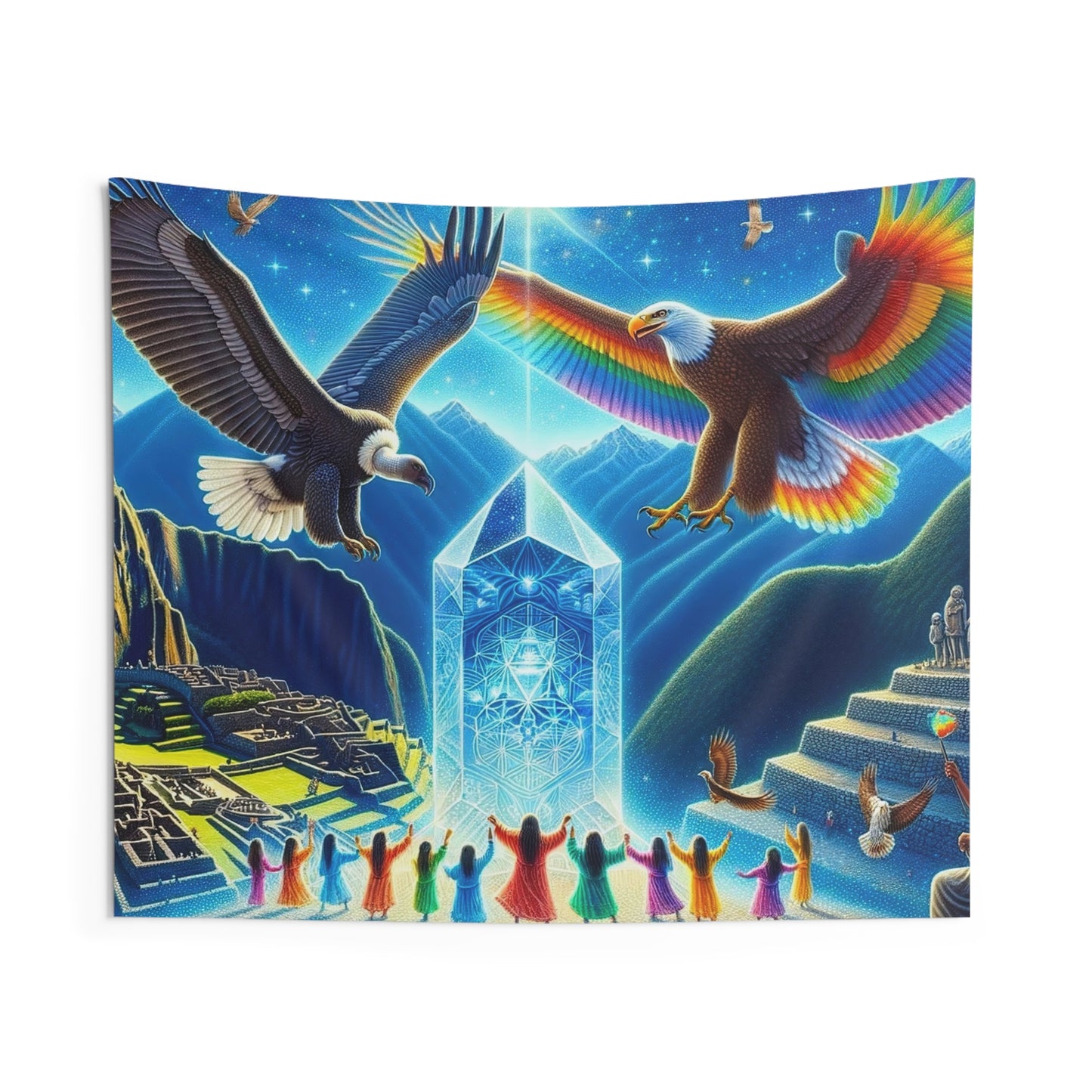 The Prophecy of the Eagle and the Condor -Wall Tapestry