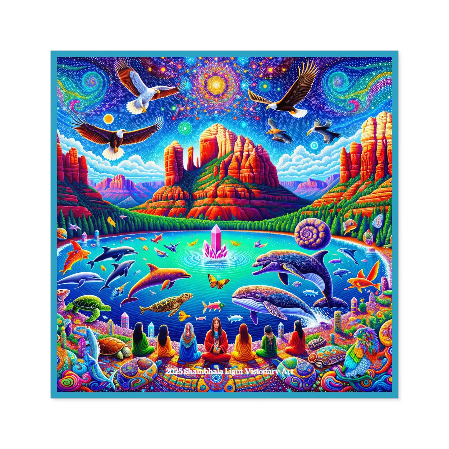 Dream Awake-Square Stickers ( Indoor & Outdoor)