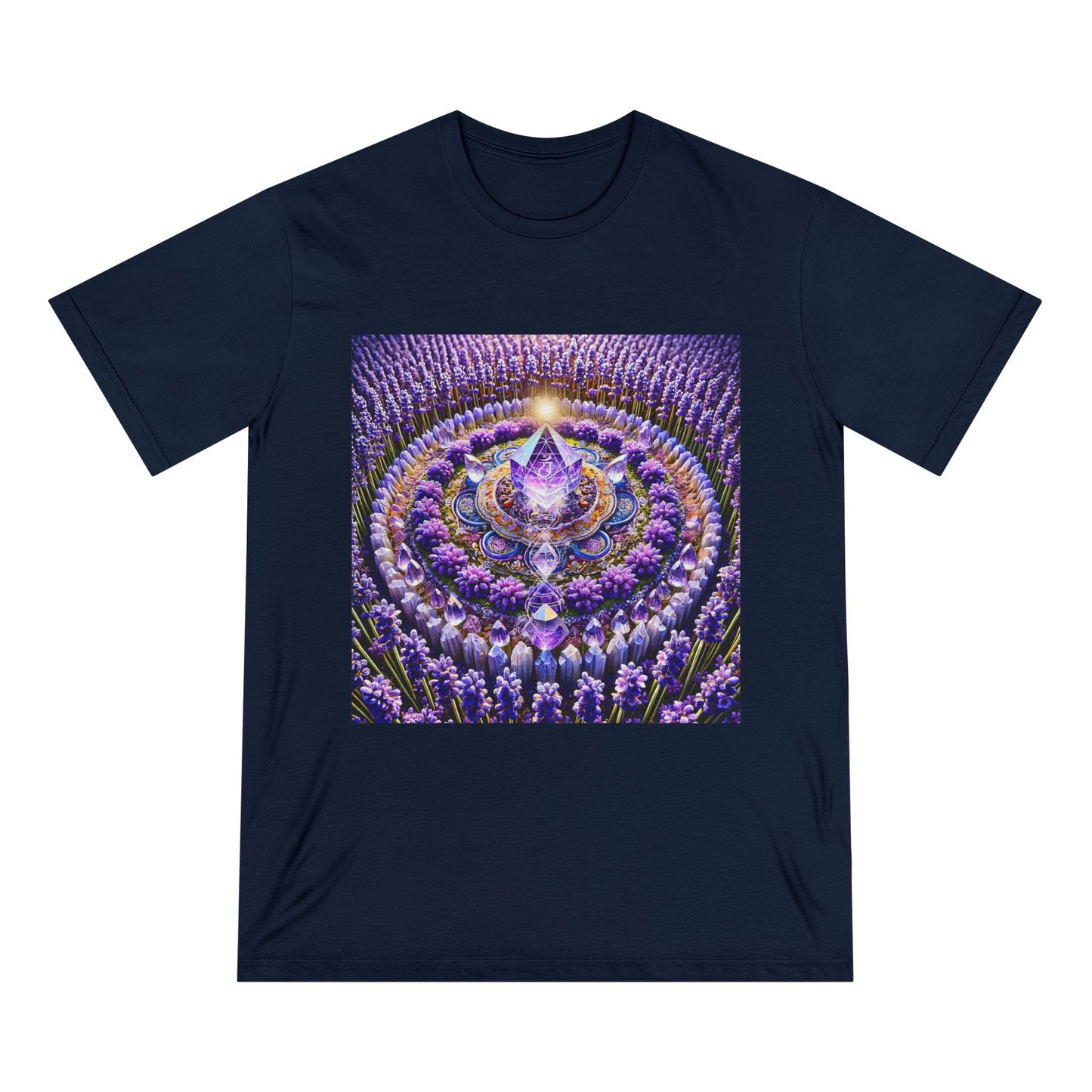 Violet Flame Mandala -Unisex 100% Organic Cotton T-Shirt