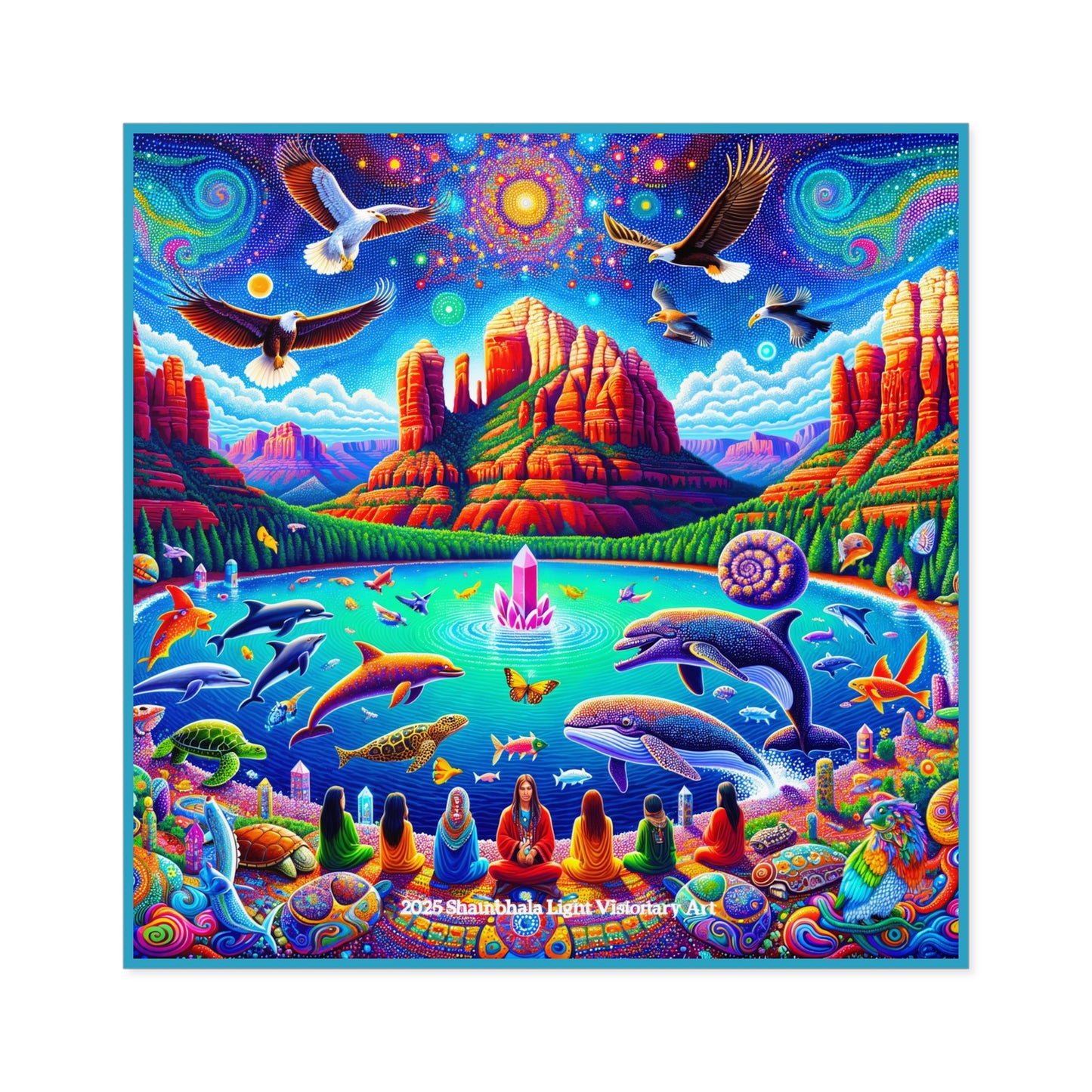 Dream Awake-Square Stickers ( Indoor & Outdoor)