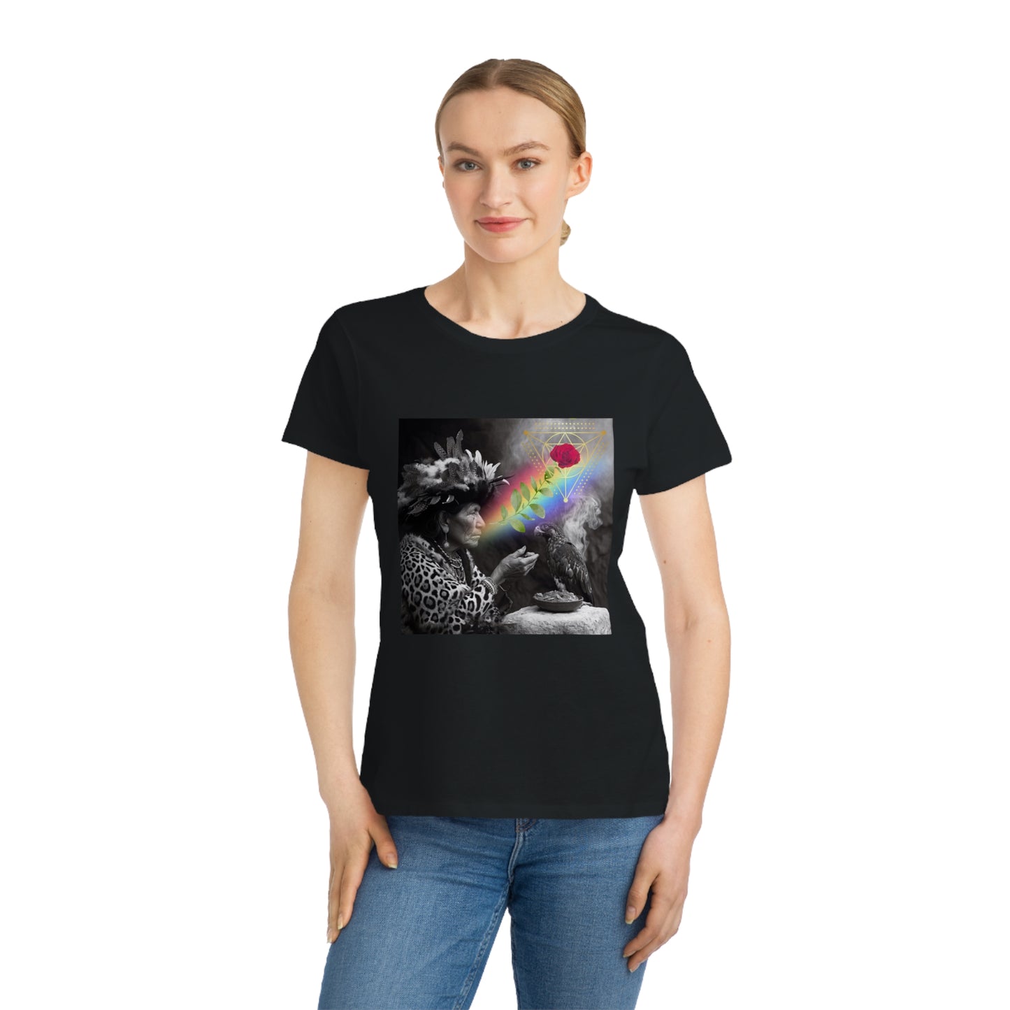 Vision of the Medicine Woman-Women's 100%organic cotton T-Shirt -