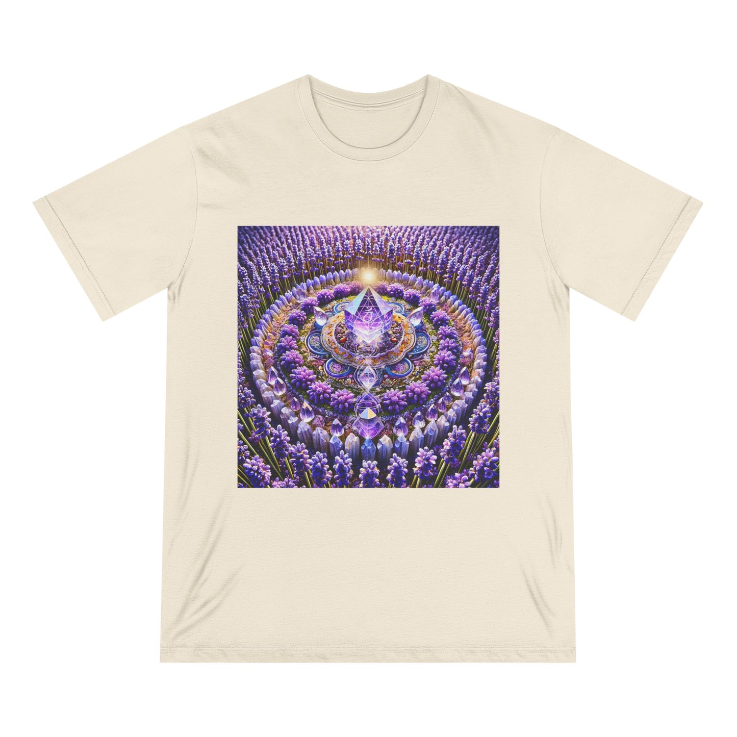Violet Flame Mandala -Unisex 100% Organic Cotton T-Shirt