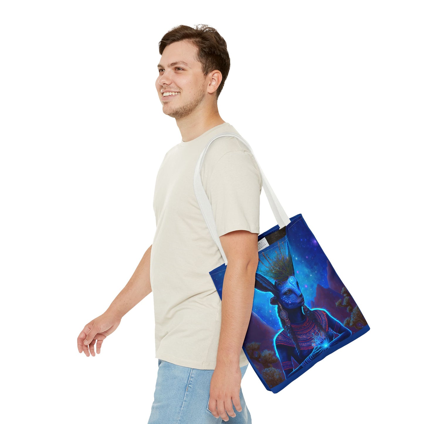 Sacred Blue Deer-Spirit Tote Bag