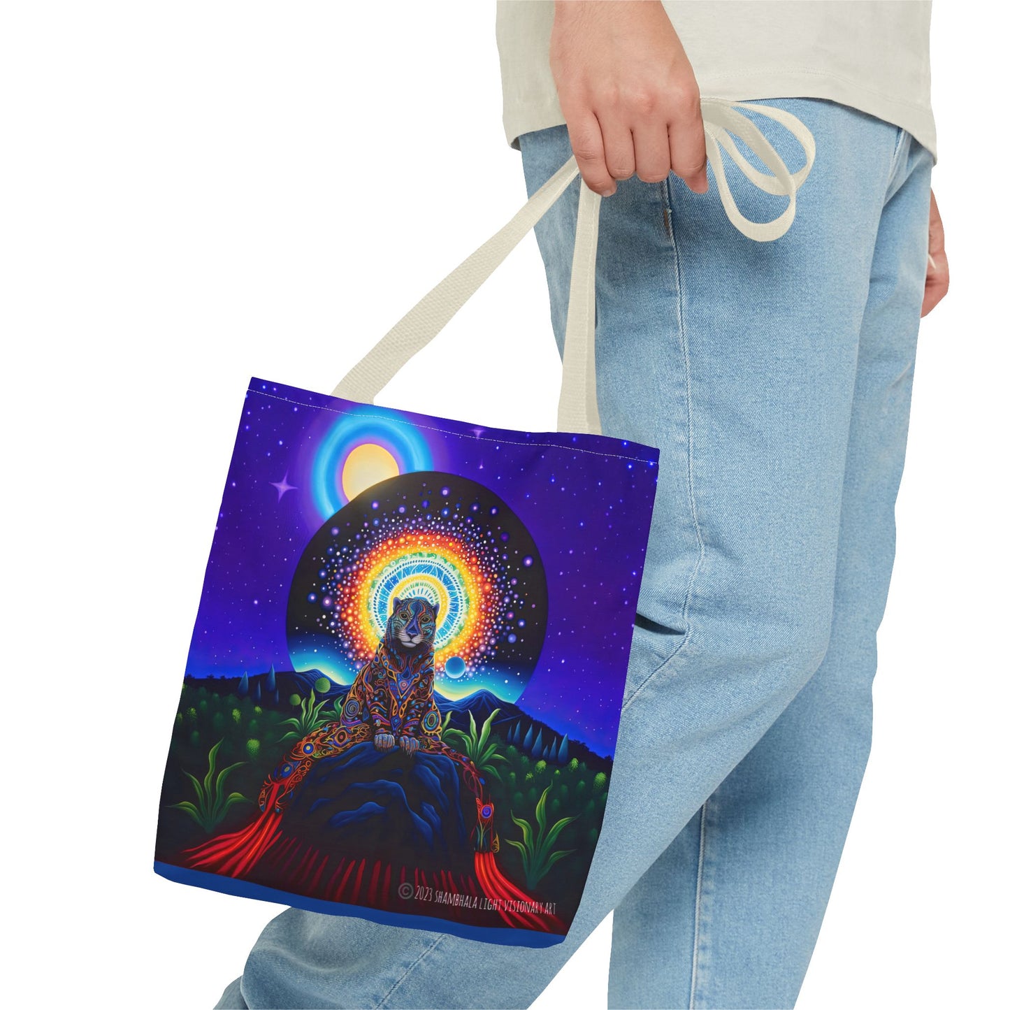 Cosmic Jaguar Tote Bag