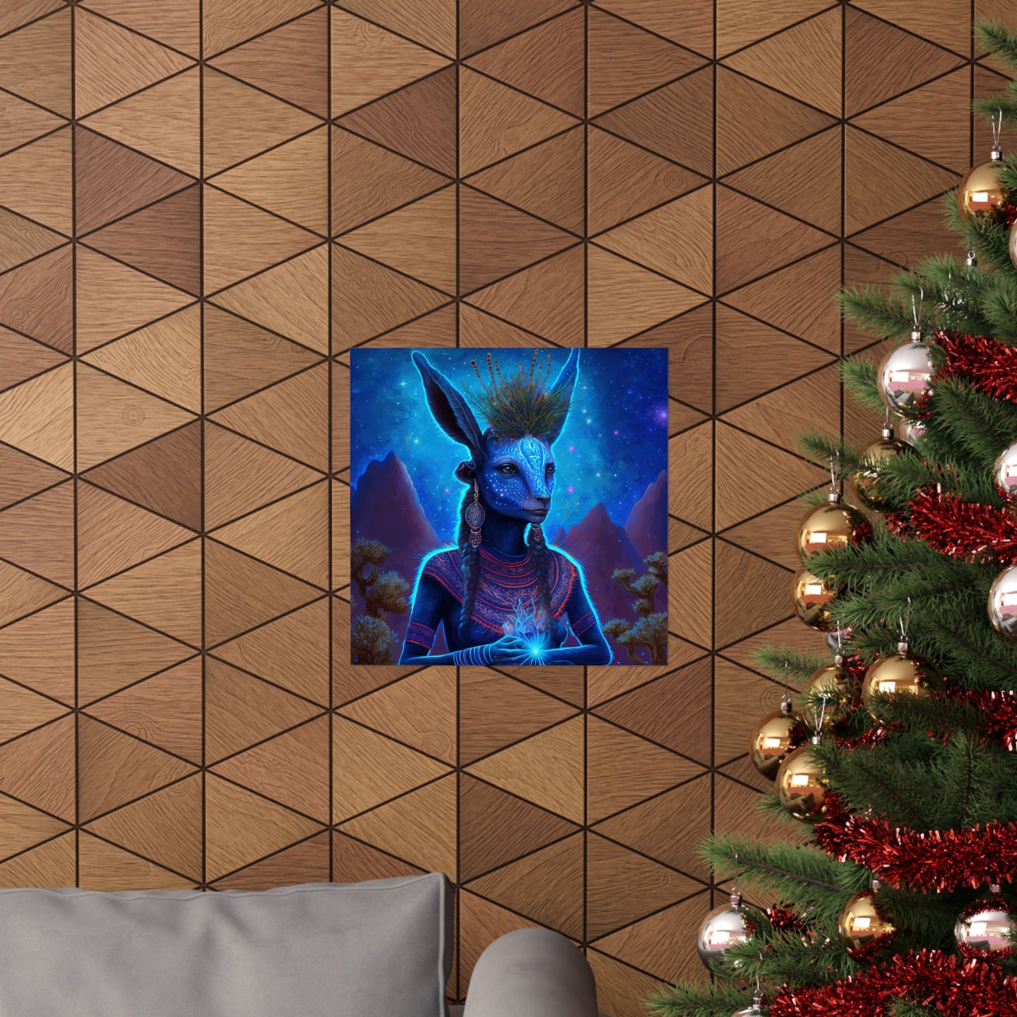 Blue Deer Spirit-Matte Vertical Posters