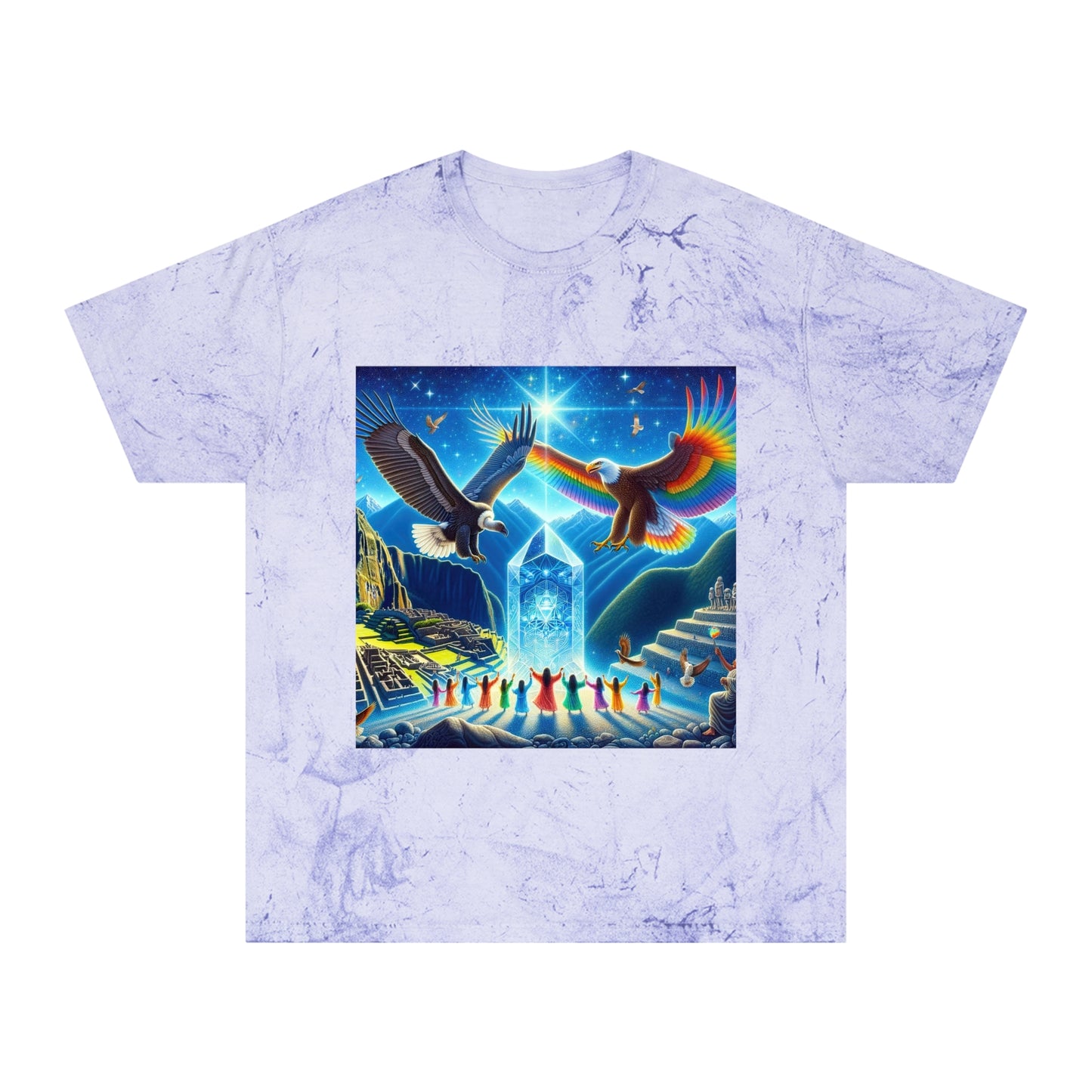 Prophecy of Eagle and Condor-Unisex Color Blast T-Shirt