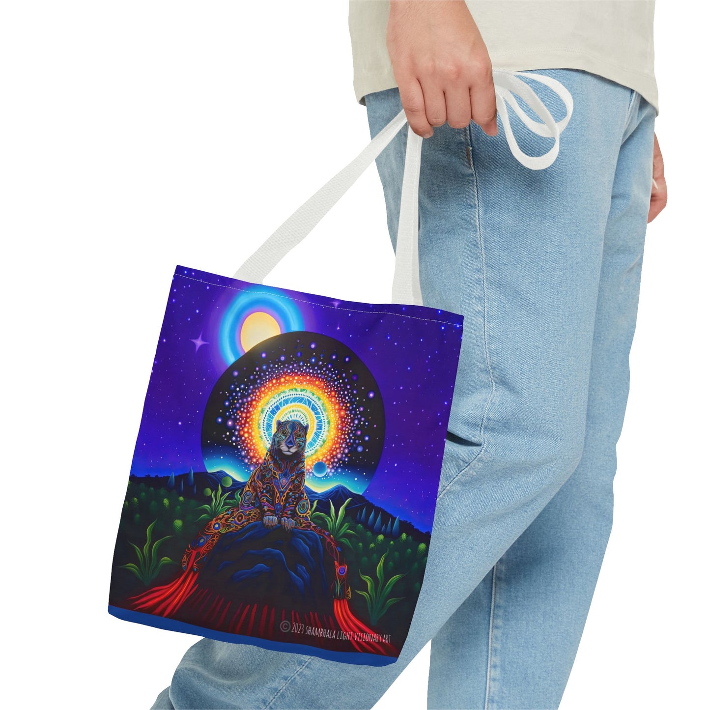 Cosmic Jaguar Tote Bag