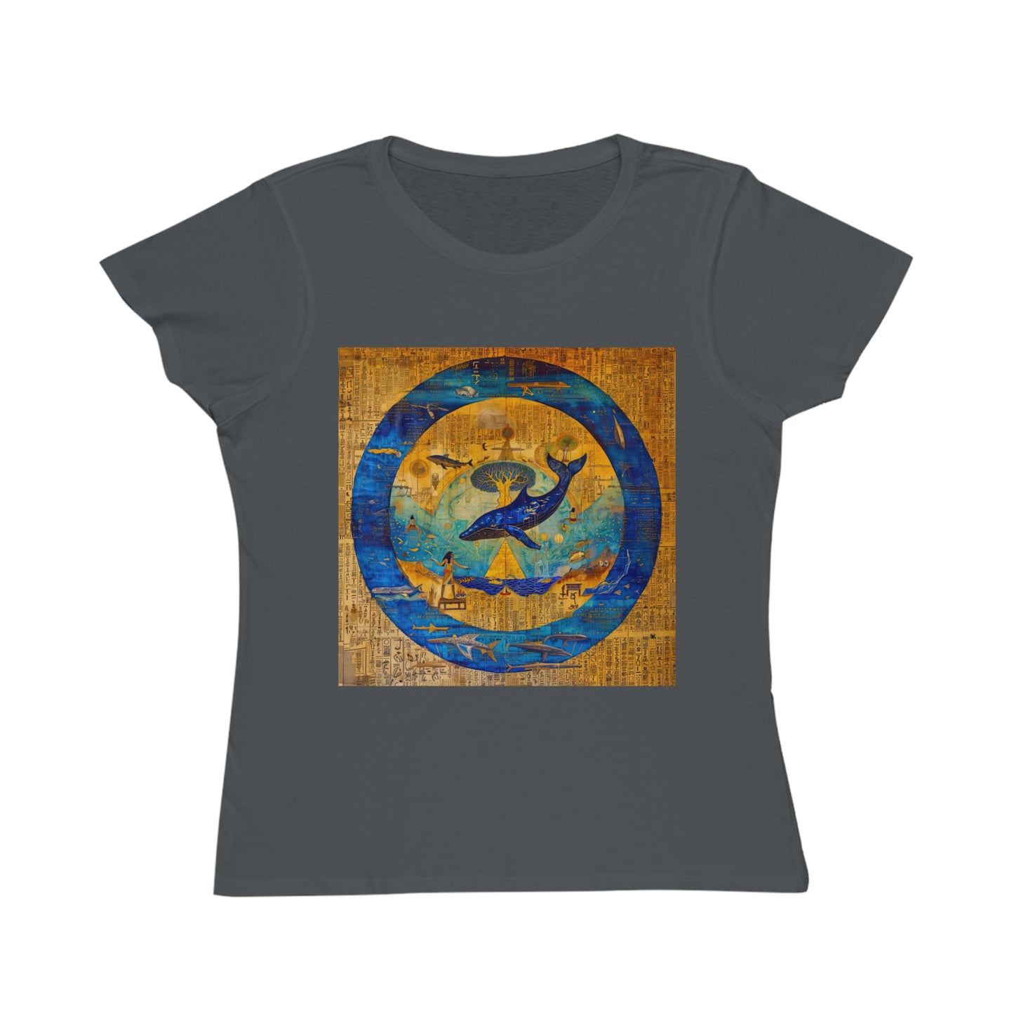 Sirius Codex: Whale Guardian and the Tree of Light-100% Organic Cotton Women's T-Shirt